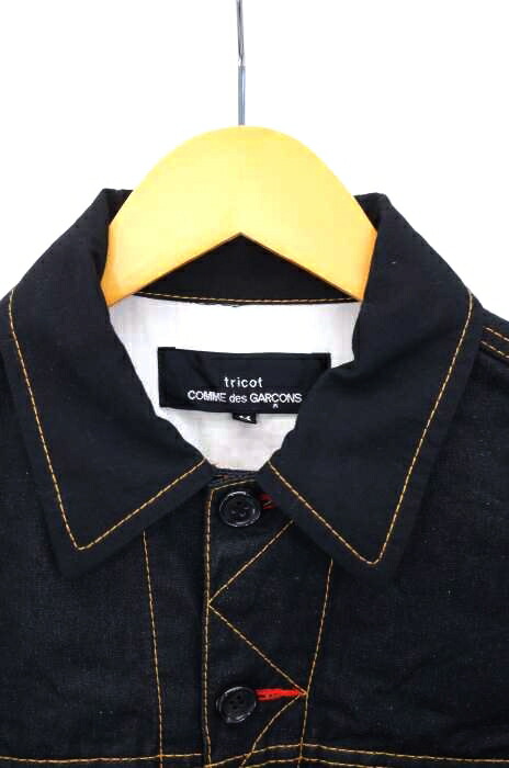 最安値に挑戦 Tricot Comme Des Garcons トリココムデギャルソン ワンピース レディース 黒系 Jpn M 日本サイズ M 相当 Ad12 トラッカージャケット ドッキング ワンピース 中古 ブランド古着バズストアbazzstore Bazzstore ブランド古着