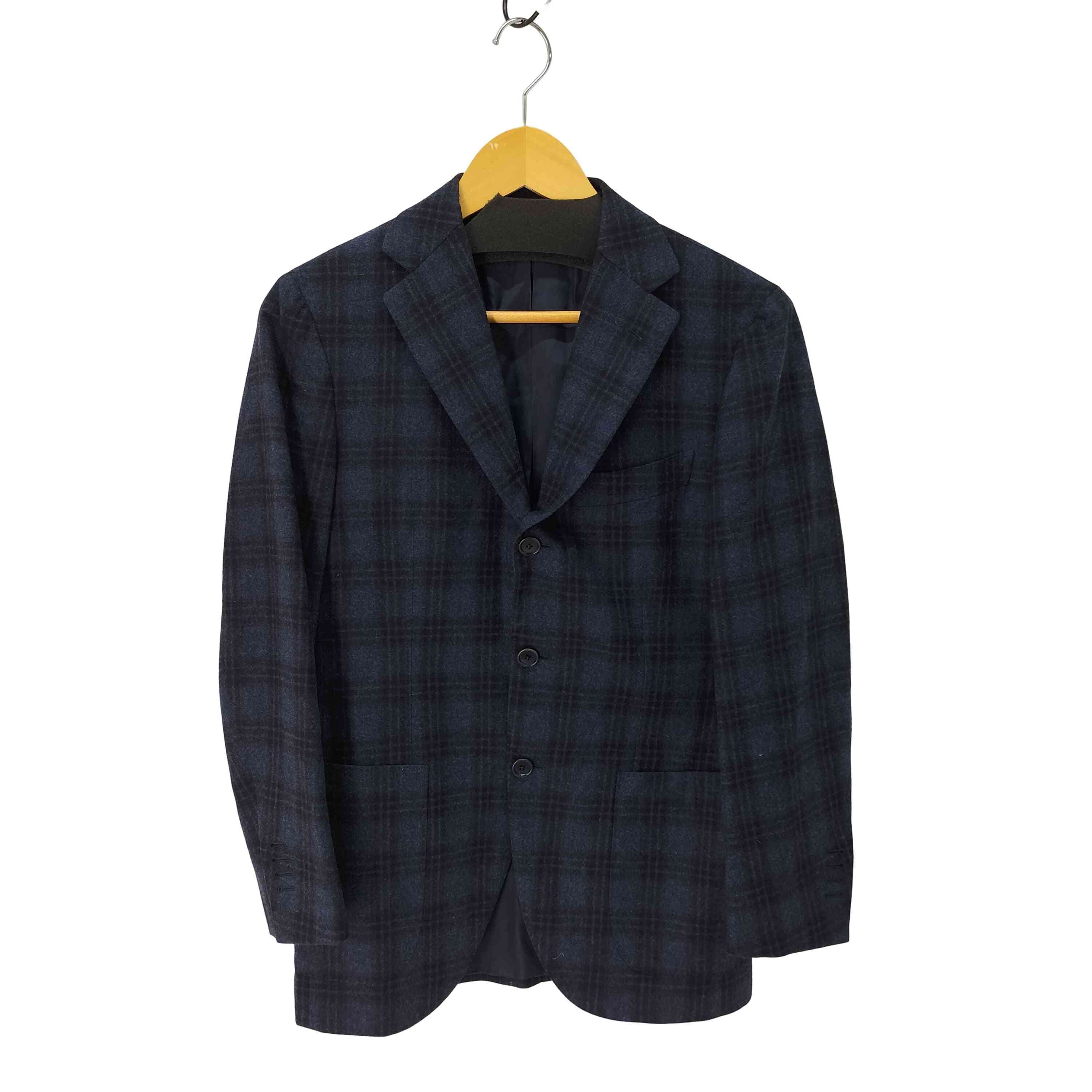 【中古】ビームス BEAMS Custom tailor FRATELLI TALLIA DI DELFINO 羊毛 カシミール 照合のしるし柄 総裏 3B テーラード 上衣 メンズ 書きあらわす無