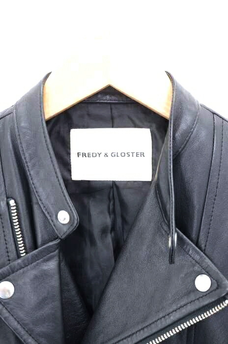超激安 Fredy Gloster フレディ アンド グロスター レザージャケット レディース 黒系 38 ラムレザーライダースジャケット ブランド古着バズストアbazzstore 最終値下げ Erieshoresag Org