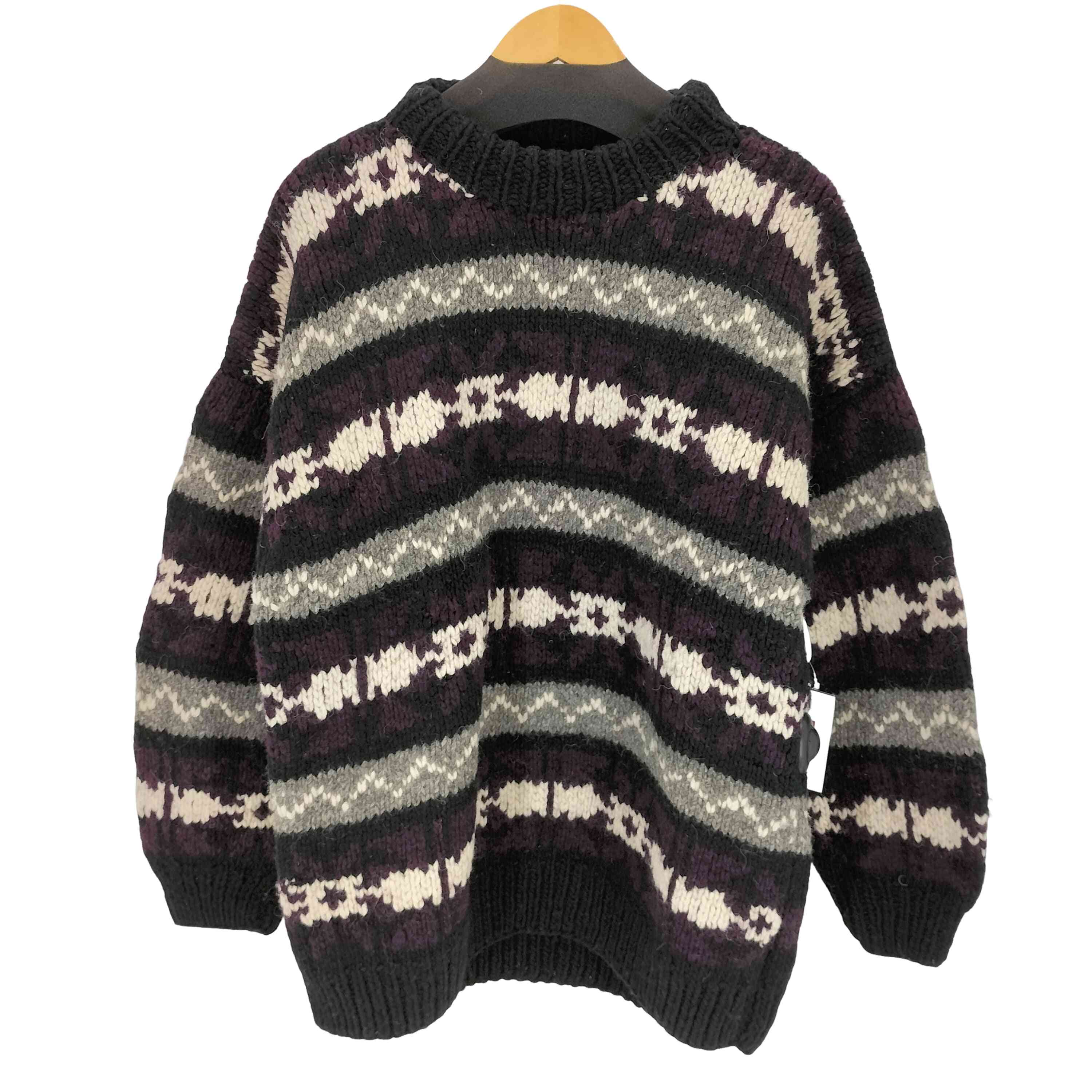 楽天市場】古着 NUEVO AMERICANA 総柄 ハイネック エクアドルニット