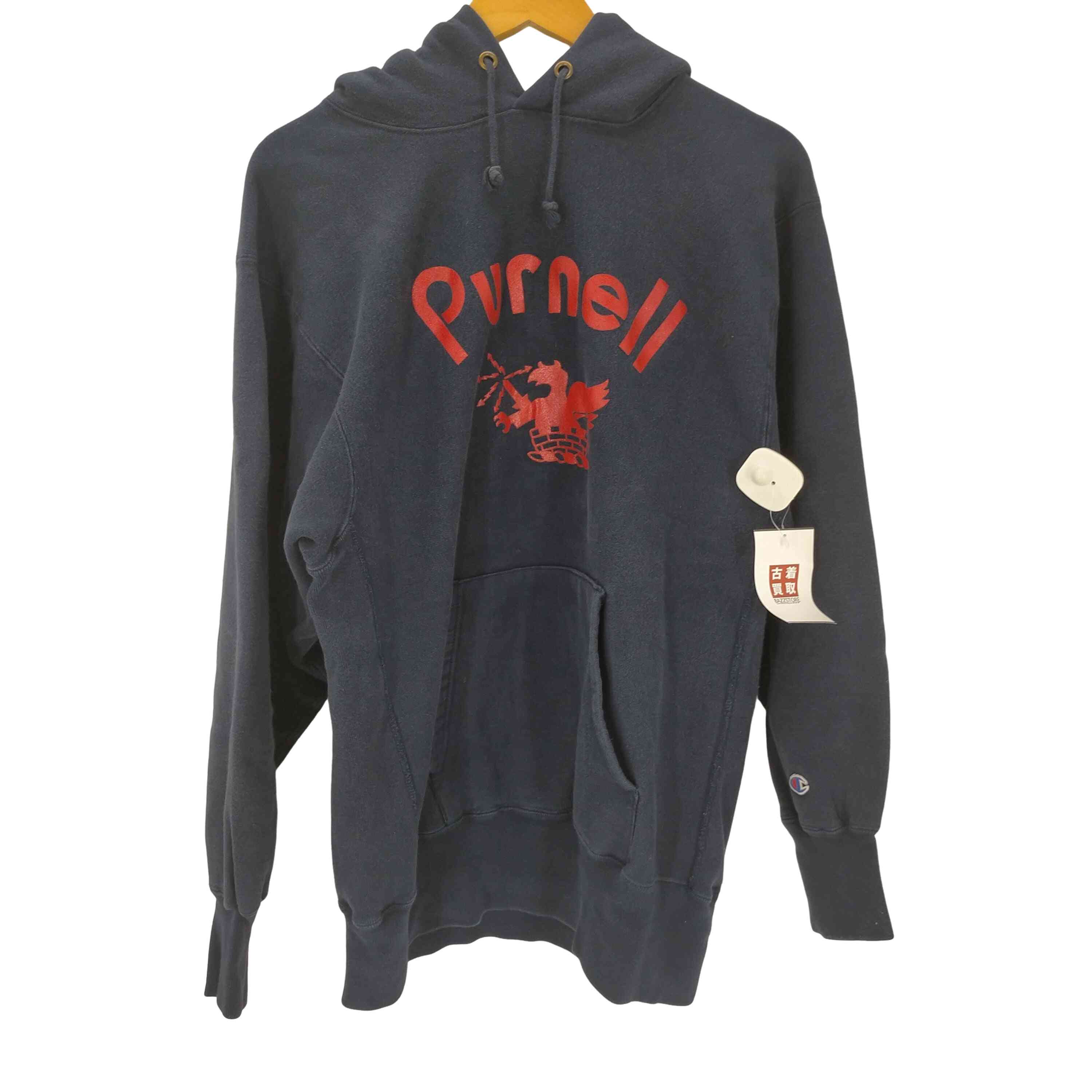【中古】チャンピオン Champion 80S USA製 トリコタグ中期 purell 2段 プリント プルオーバー パーカー メンズ import：L ｜BAZZSTORE ブランド古着バズストア