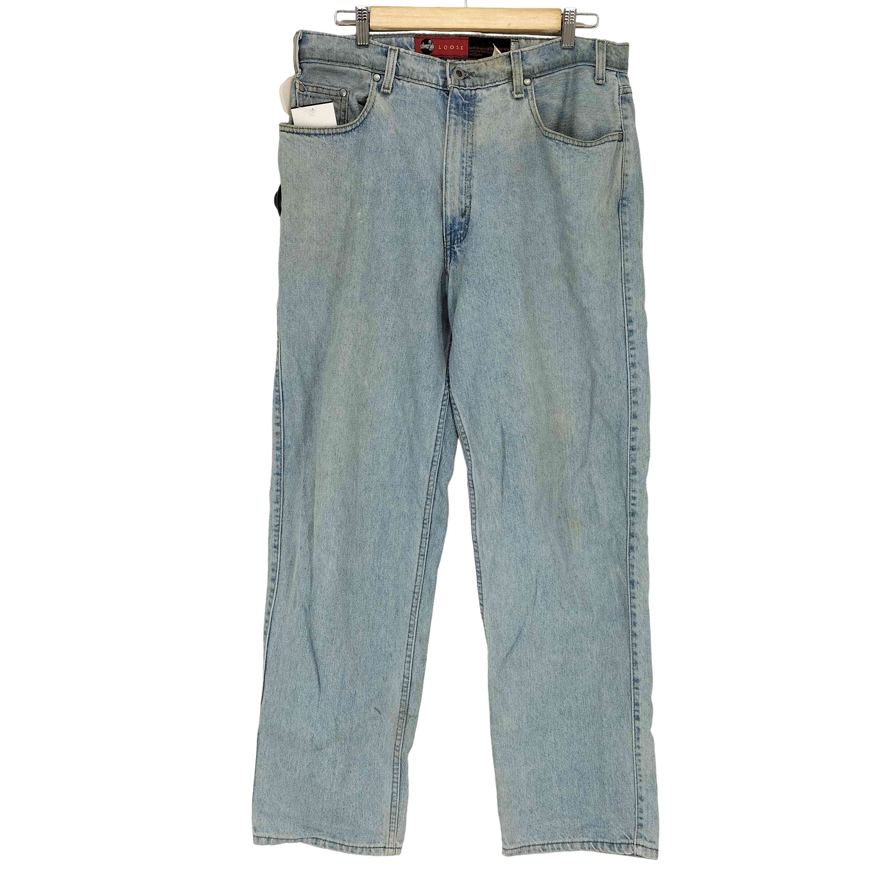 【中古】リーヴァイズジーンズ Levis SILVERTAB USA製 バギーデニムパンツ メンズ  W36