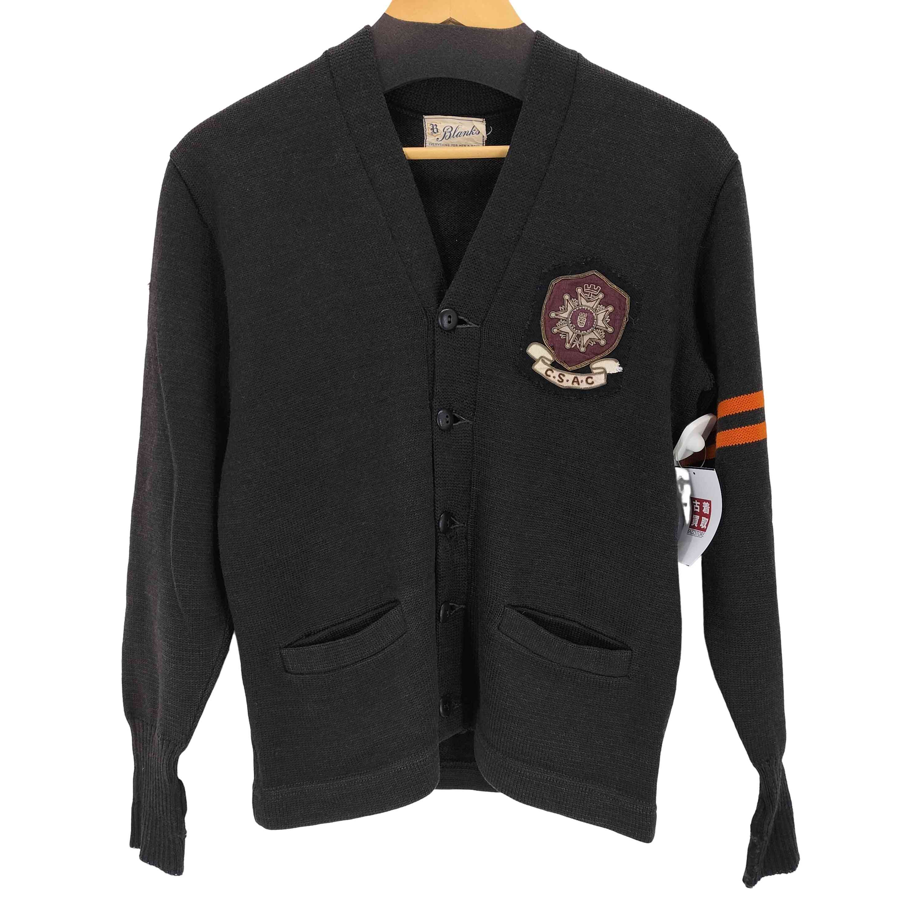 【中古】ユーズドフルギ USED古着 {{Blank's}}50-60s ワッペンカーディガン メンズ 表記無 ｜BAZZSTORE ブランド古着バズストア 10,288円