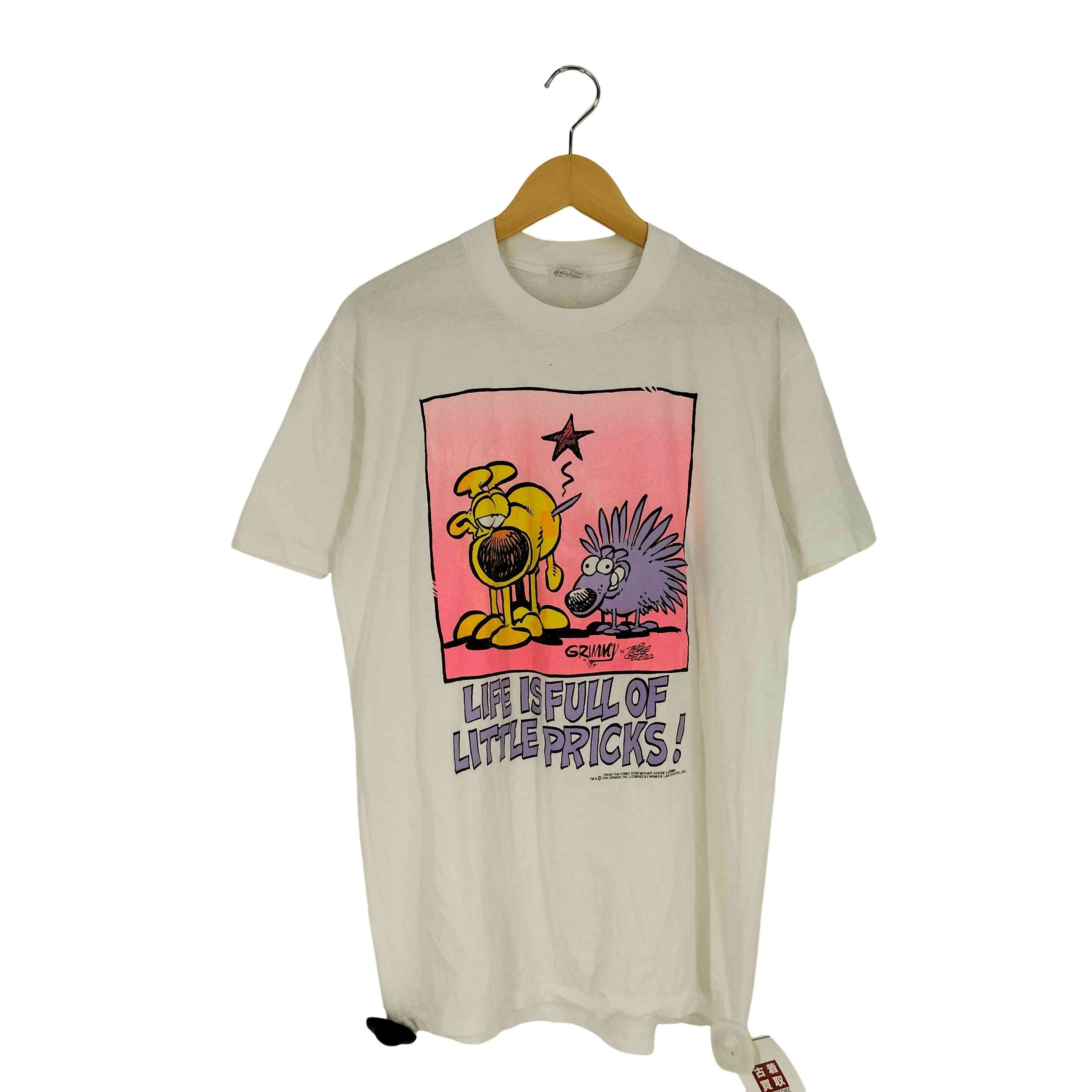USA製 90s ヴィンテージ Tシャツ アメリカ stedman グランジ L vintage 80s 90s print T-shirt Stedman MADE IN USA プリントT