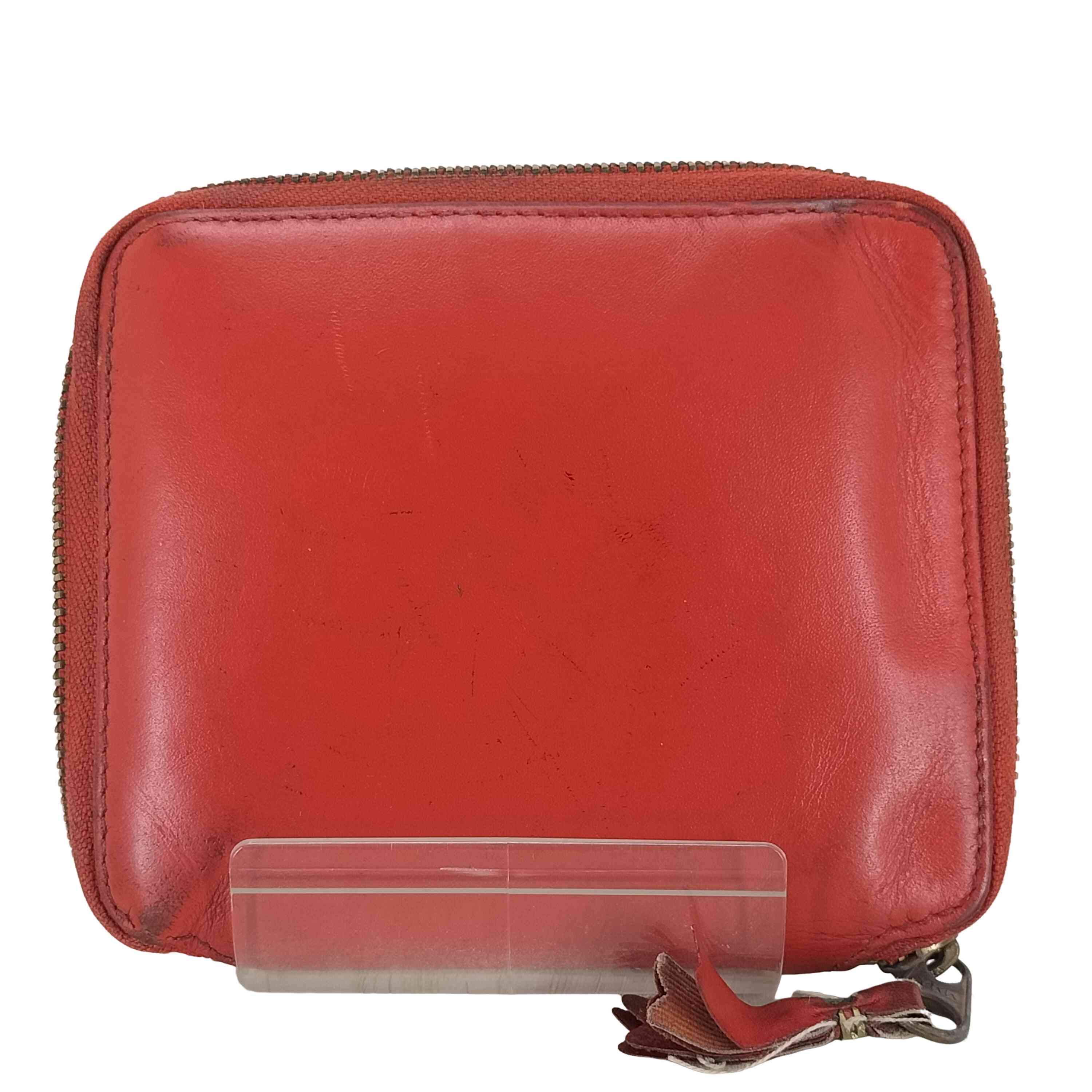 【中古】コムデギャルソン COMME des GARCONS スペイン製 ラウンドジップ レザーウォレット メンズ 表記無 ｜BAZZSTORE ブランド古着バズストア