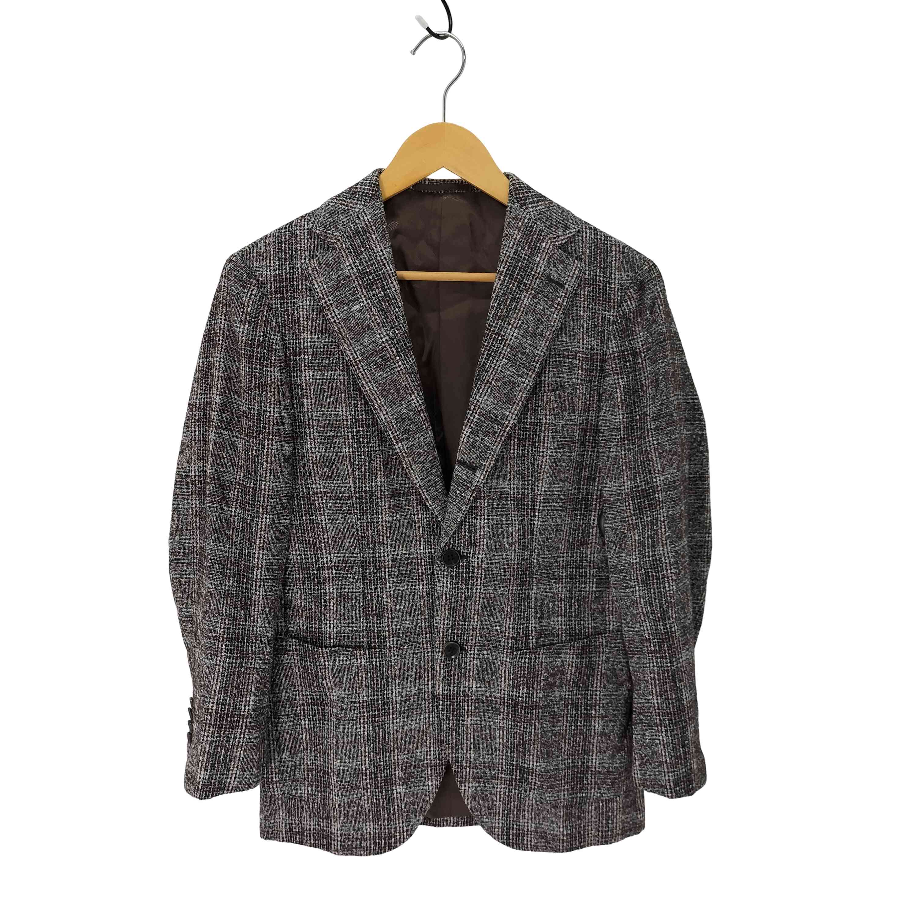 【中古】ブリッラペルイルグースト BRILLA per il gusto アルパカ混 ミックスファブリック 照合のしるし柄 総裏 3B テーラード 上衣 メンズ JPN：42
