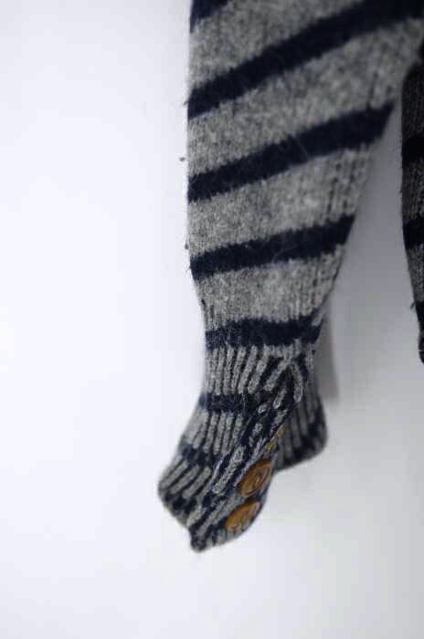 Neon Sign ネオンサイン ニット セーター メンズ グレー系 青系 13aw サイドボタンスリット 斜めボーダーニット 中古 ブランド古着バズストアbazzstore Uncheckedfilm Com