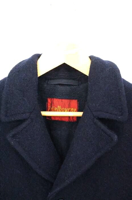 青系 チェスターコート メンズ Melbourne メルボルン メルボルン イングランド製 メンズ 中古 ブランド古着バズストアbazzstore 2709 Melbourne 3b裏起毛ショートチェスターコート Bazzstore ブランド古着バズストアメルボルン Melbourne チェスター