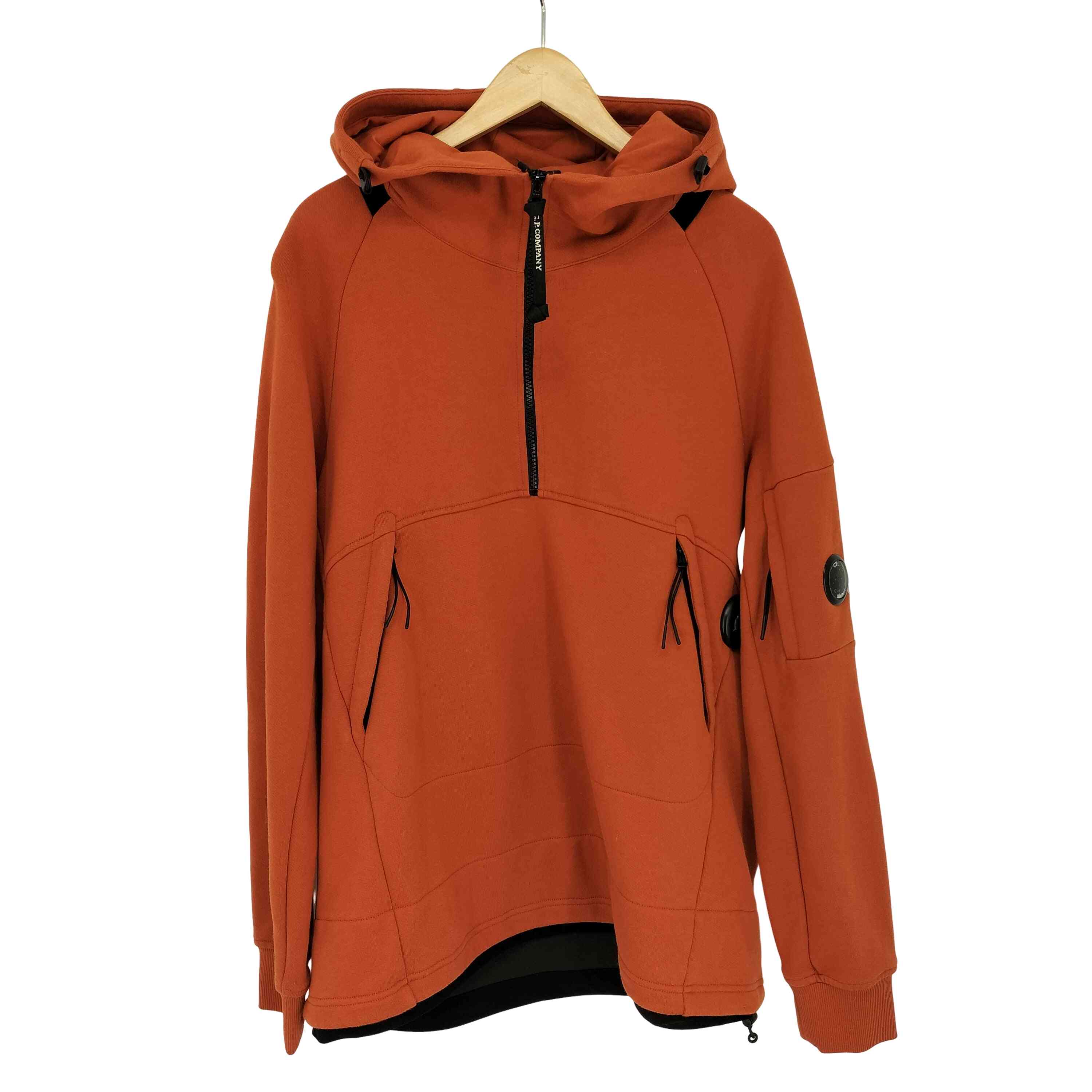 【中古】シーピーカンパニー C.P.COMPANY  21SS Diagonal Raised Quarter Zip Arm Lens Popover Hoody メンズ  L