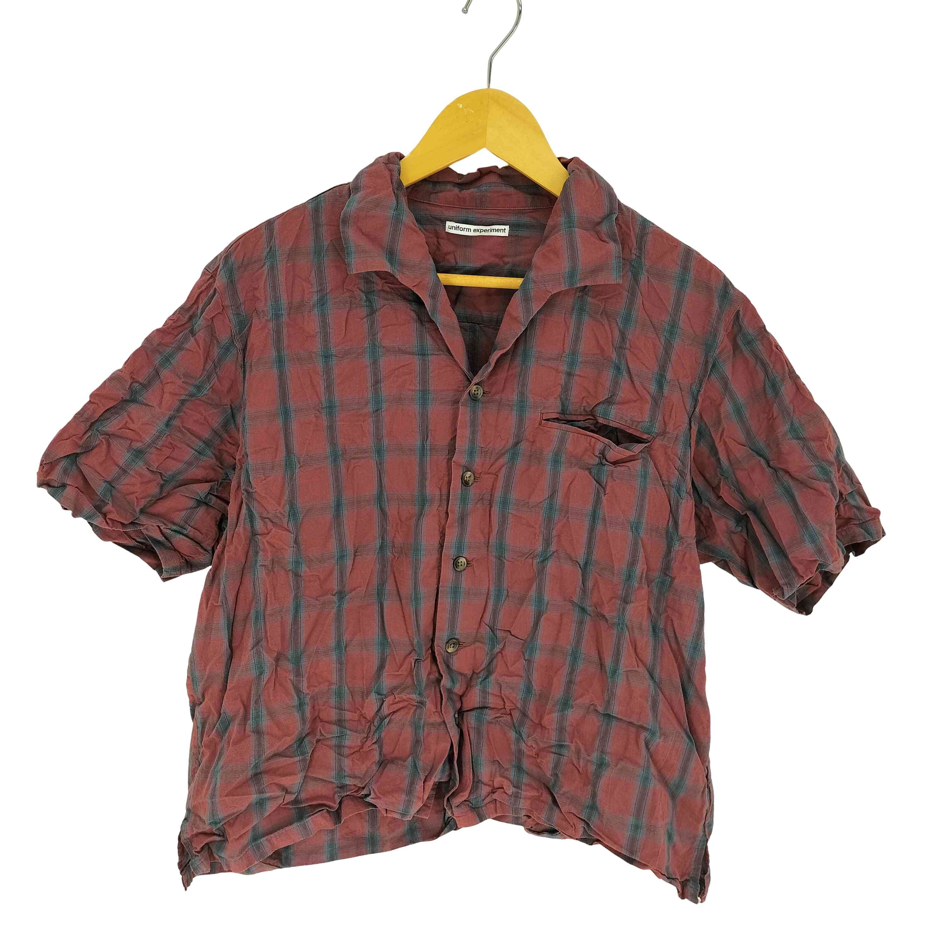 【中古】ユニフォームエクスペリメント uniform experiment 25SS S/S ITALIAN COLLAR SHIRT 遊撃手衣袂 イタリアン 色合い ティーシャツ メンズ JPN：1