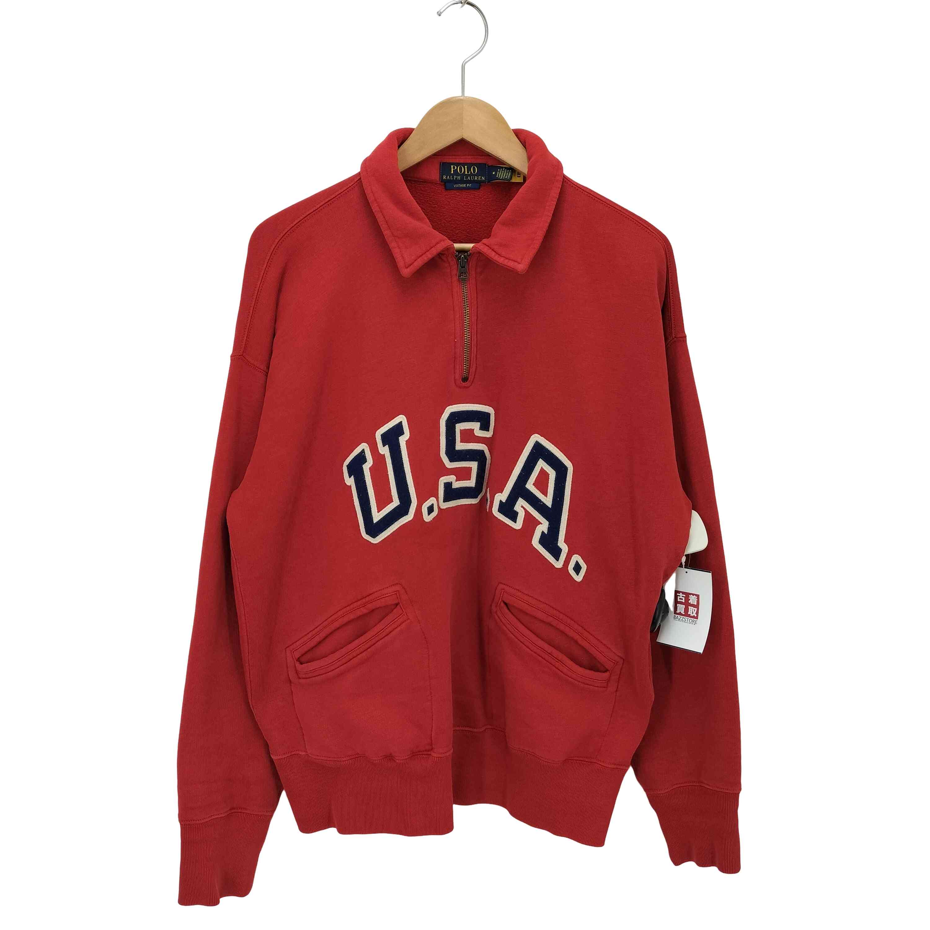 【中古】ポロラルフローレン POLO RALPH LAUREN VINTAGE FIT USA HALF ZIP SWEAT メンズ JPN：M