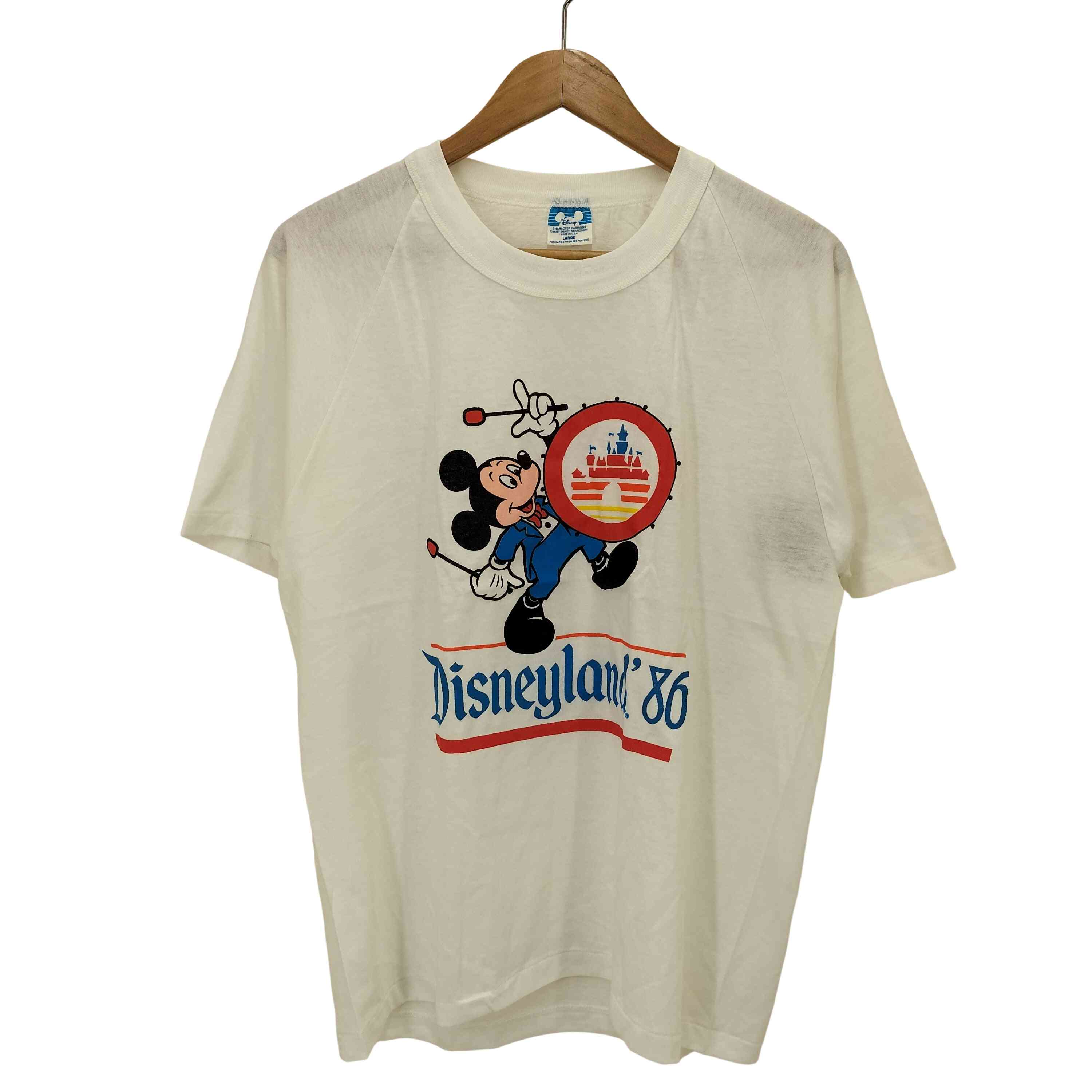 【中古】ユーズドフルギ USED古着 80S USA製 フロントキャラクタープリント ラグラン衣袂 ティーシャツ  メンズ import：L