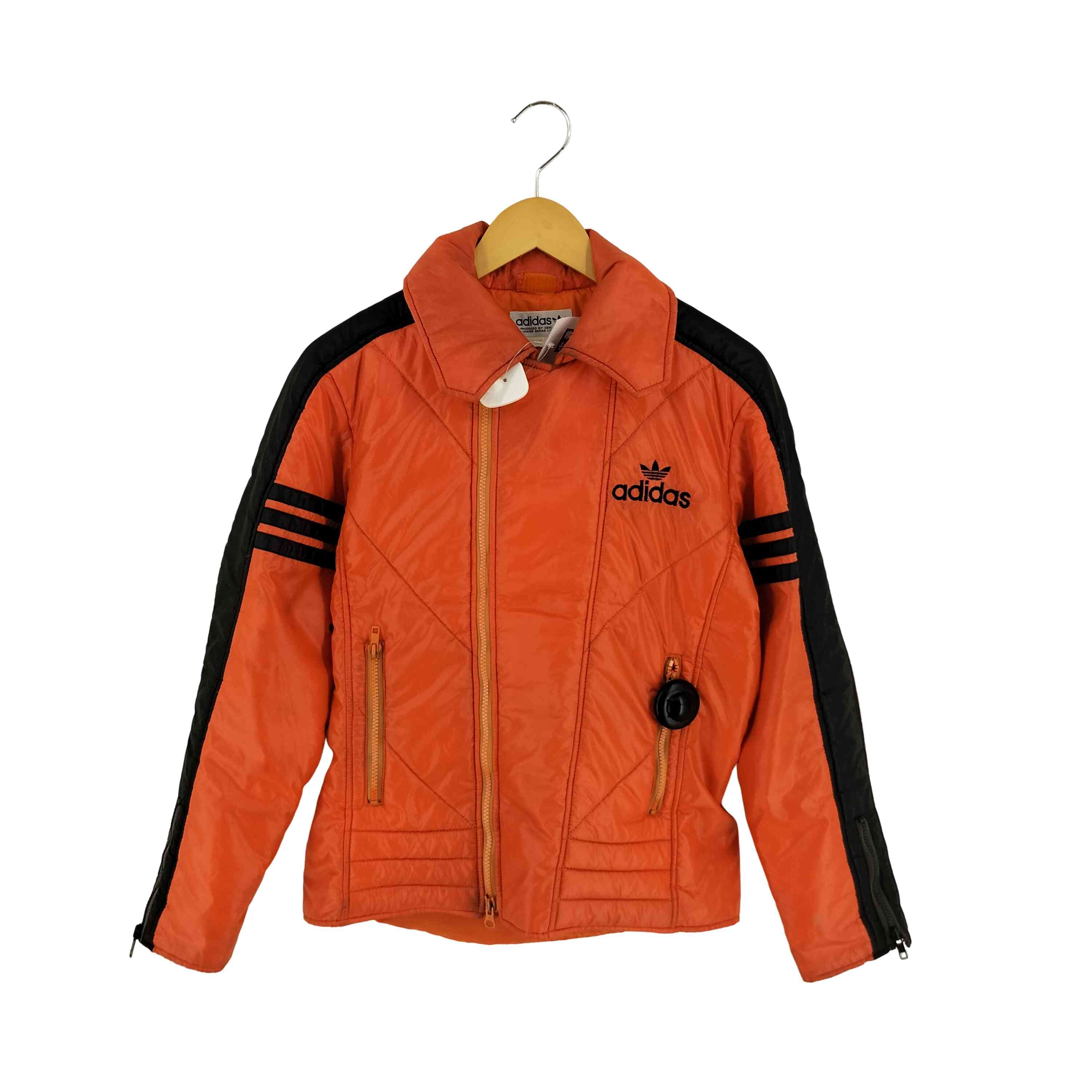 美品中古　AA ジャケット 楽天市場】【中古】adidas 80s レザージャケット グレー サイズ