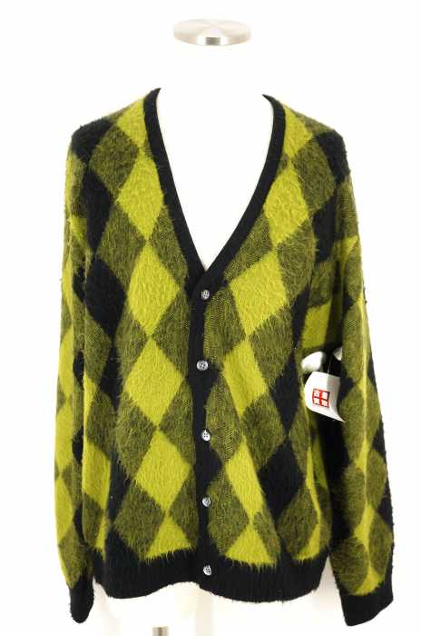 supreme argyle cardigan