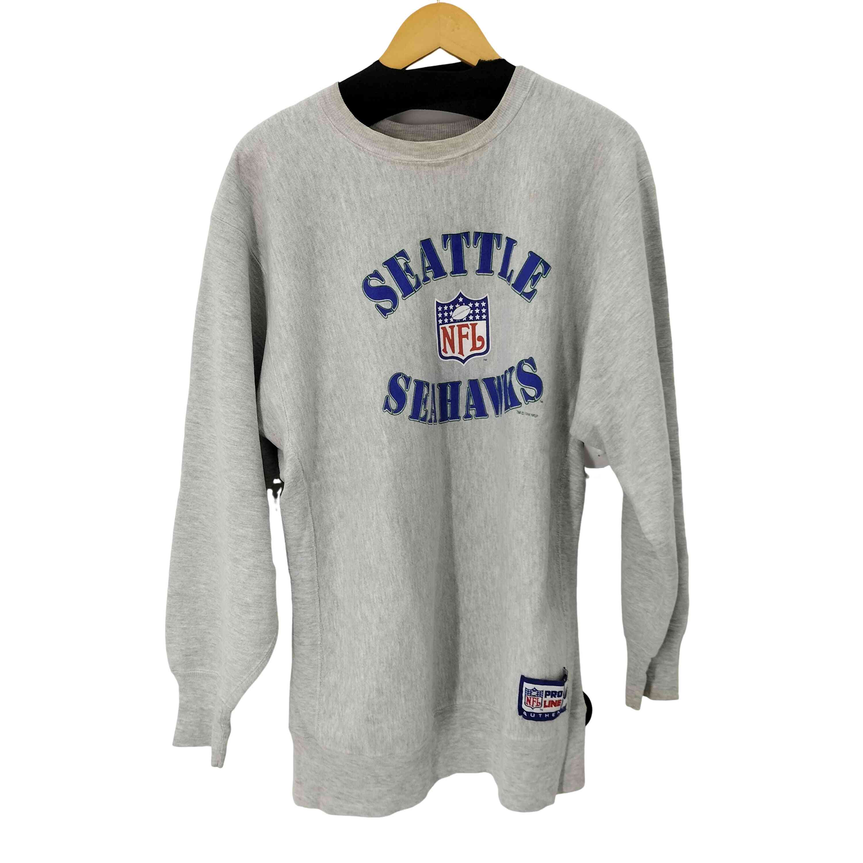 【中古】はやりっ児 Champion 90S SEATTLE SEAHAWKS クルーネックスウェット メンズ 書きあらわす無
