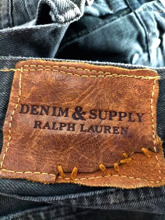 Denim Supply Ralph Rauren デニムアンドサプライラルフローレン デニムパンツ メンズ グレー系 茶系 30 パッチワーク加工スリムデニムパンツ 中古 ブランド古着バズストアbazzstore septicin Com