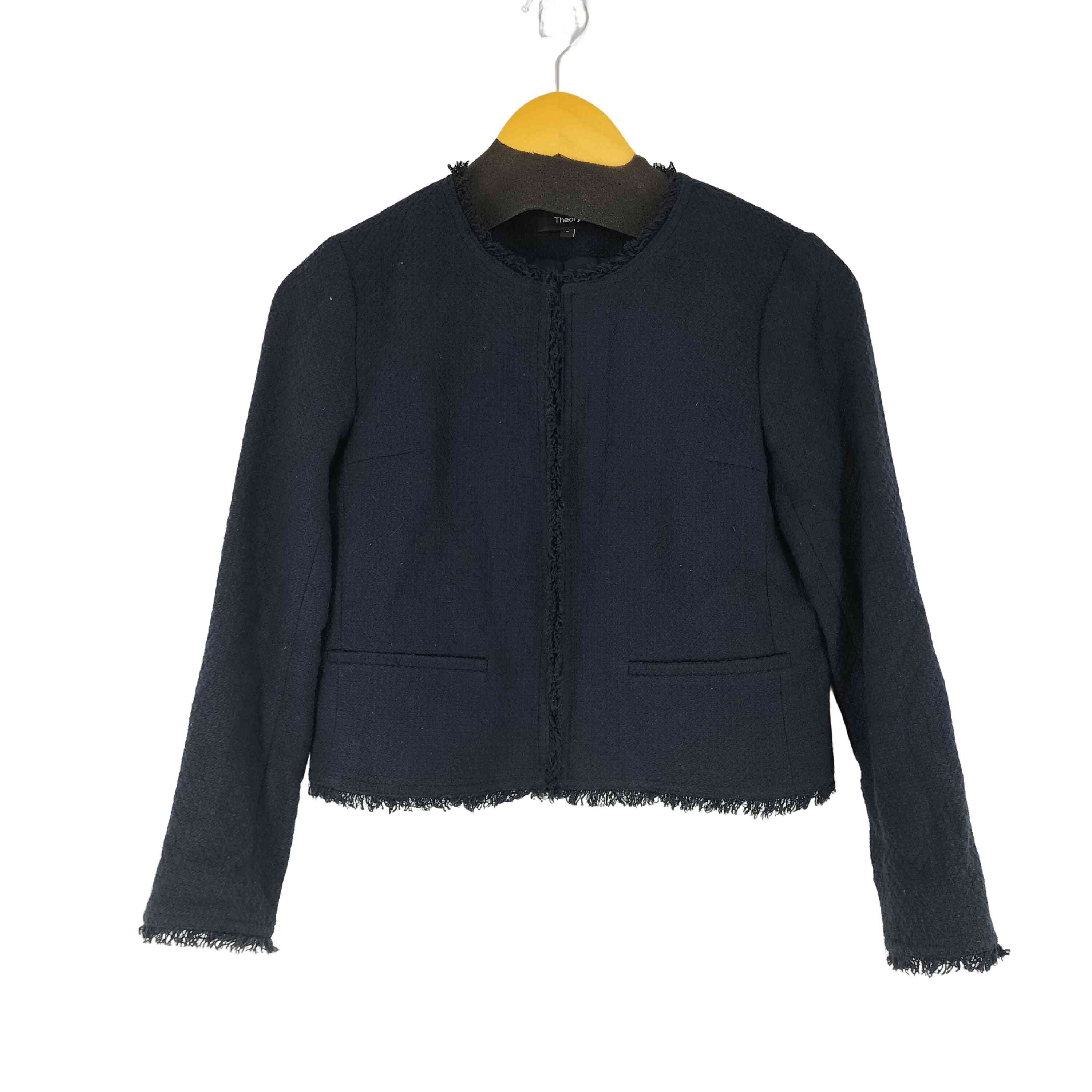 楽天市場】Theory セオリー ジャケット ノーカラー ウール 23秋冬