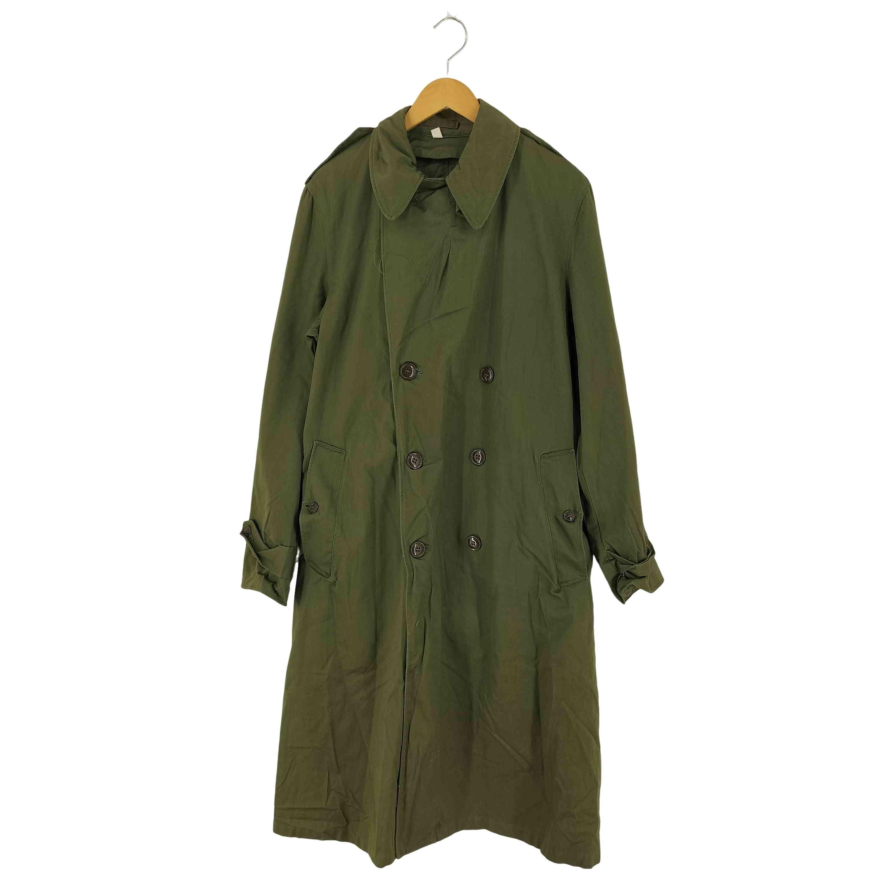 【中古】ユーエスアーミー U.S. ARMY 50S M-54 OG-107 コットンサテン ダブルブレストオーバーコート メンズ LONG MIDIUM|BAZZSTORE ブランド古着バズストア