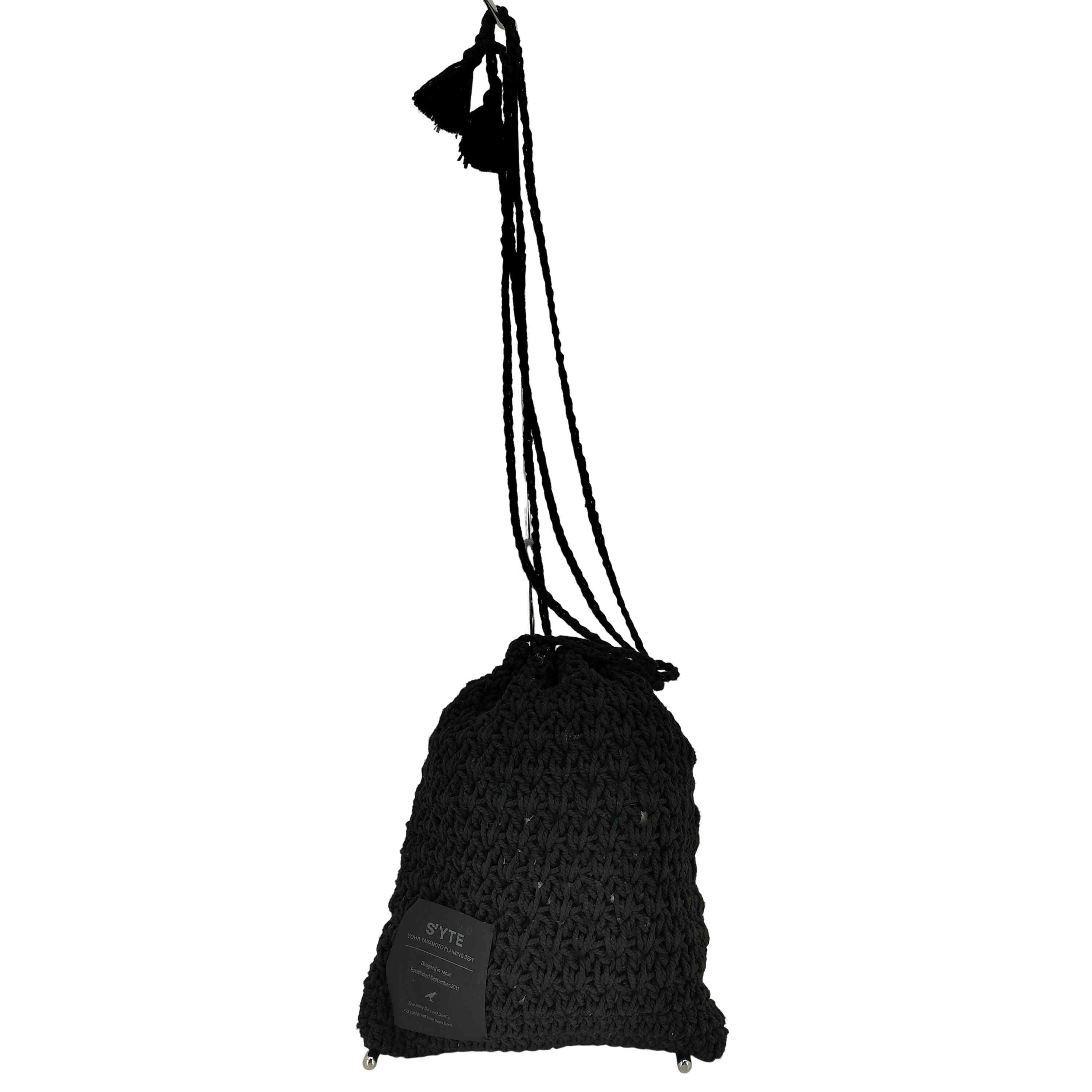 【中古】サイトバイヨウジヤマモト syte by Yohji Yamamoto ニット ワンポイント ハンドバッグ  レディース 表記無