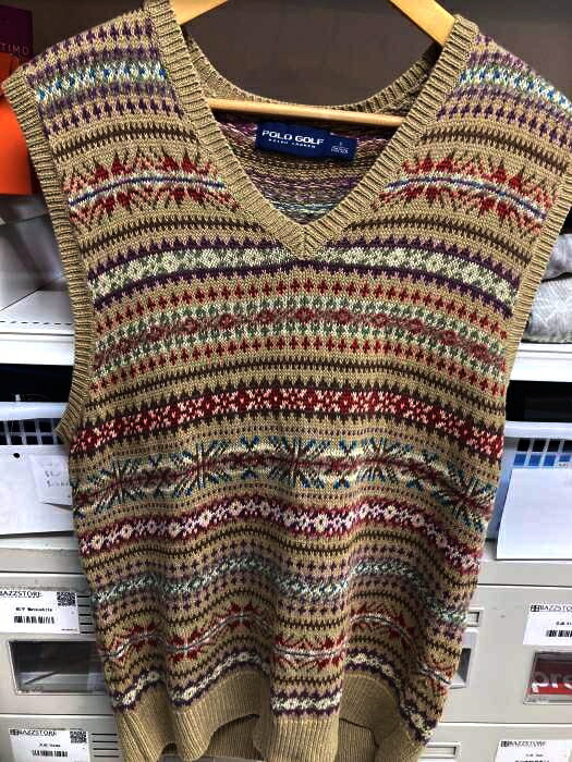 Polo Golf Ralph Lauren ポロゴルフラルフローレン 総柄ニットベスト メンズ トップス ベスト ジレ 中古 ブランド古着バズストアbazzstore Psicologosancora Es