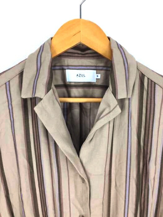 楽天市場 Azul By Moussy アズールバイマウジー シャツワンピース レディース 茶系 Jpn S 日本サイズ S 相当 Stripe Blousing Maxi Onepiece ストライプブラウジングマキシワンピース 中古 ブランド古着バズストアbazzstore 1507 Bazzstore ブランド古着