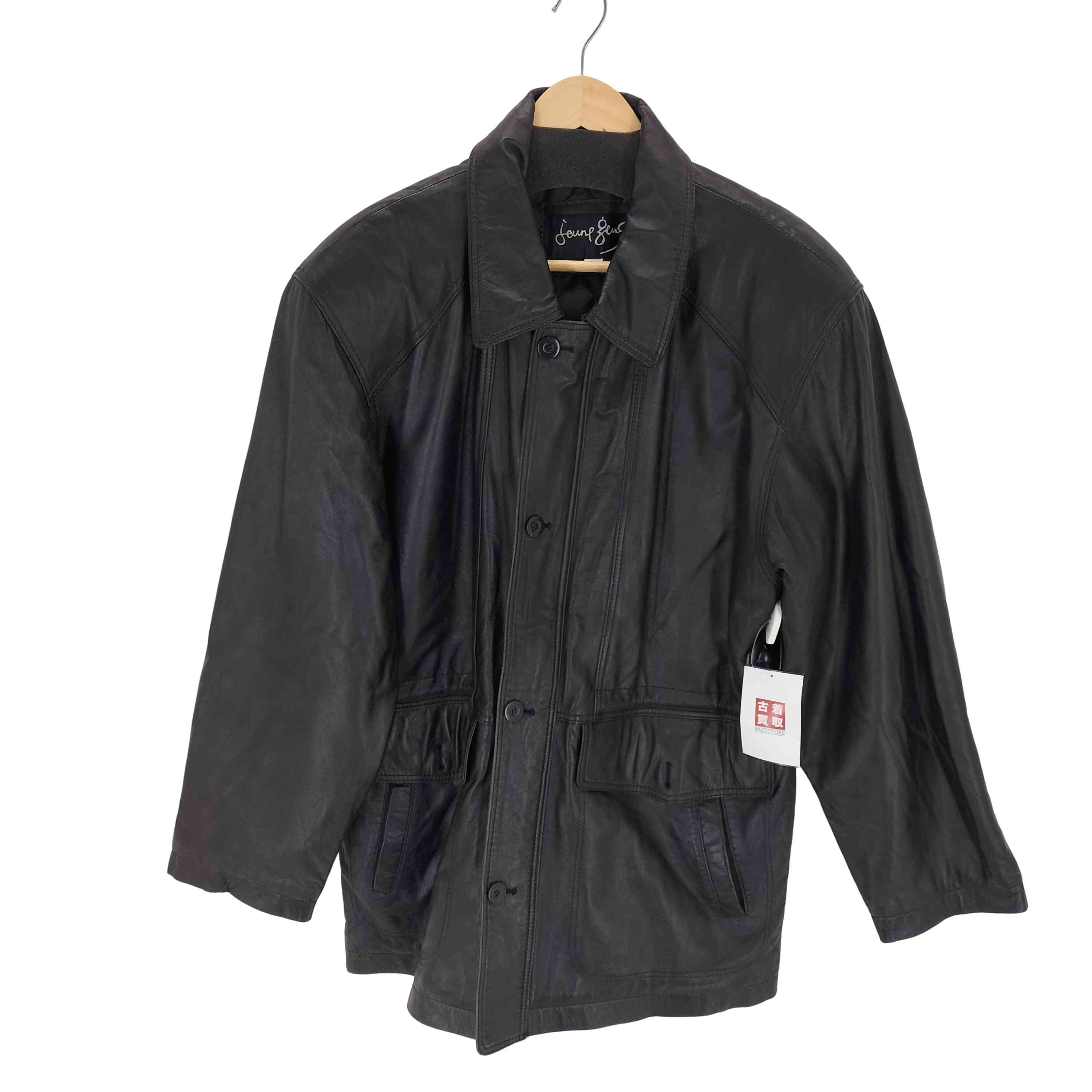 【中古】ユーズドフルギ USED古着 {{JEUNE GENS}} 裏地キルティングレザージャケット メンズ JPN：M
