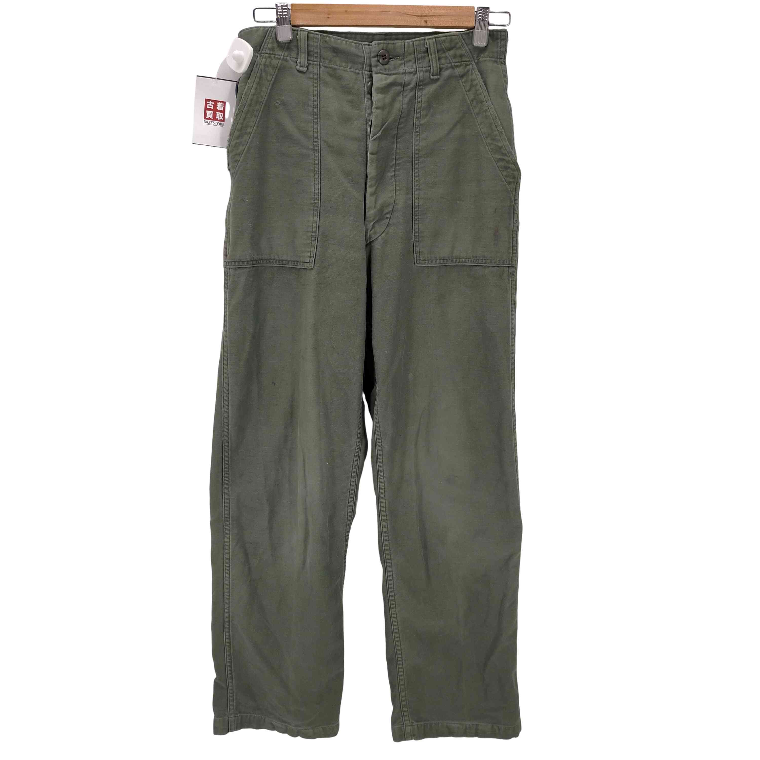 【中古】ユーエスアーミー U.S. ARMY 米軍 60S Trousers Cotton Sateen  OG-107 TYPE1 綿織物 繻子 ユーリ紅茶 ベイ鉄道車両 ズボン下  メンズ  30×33