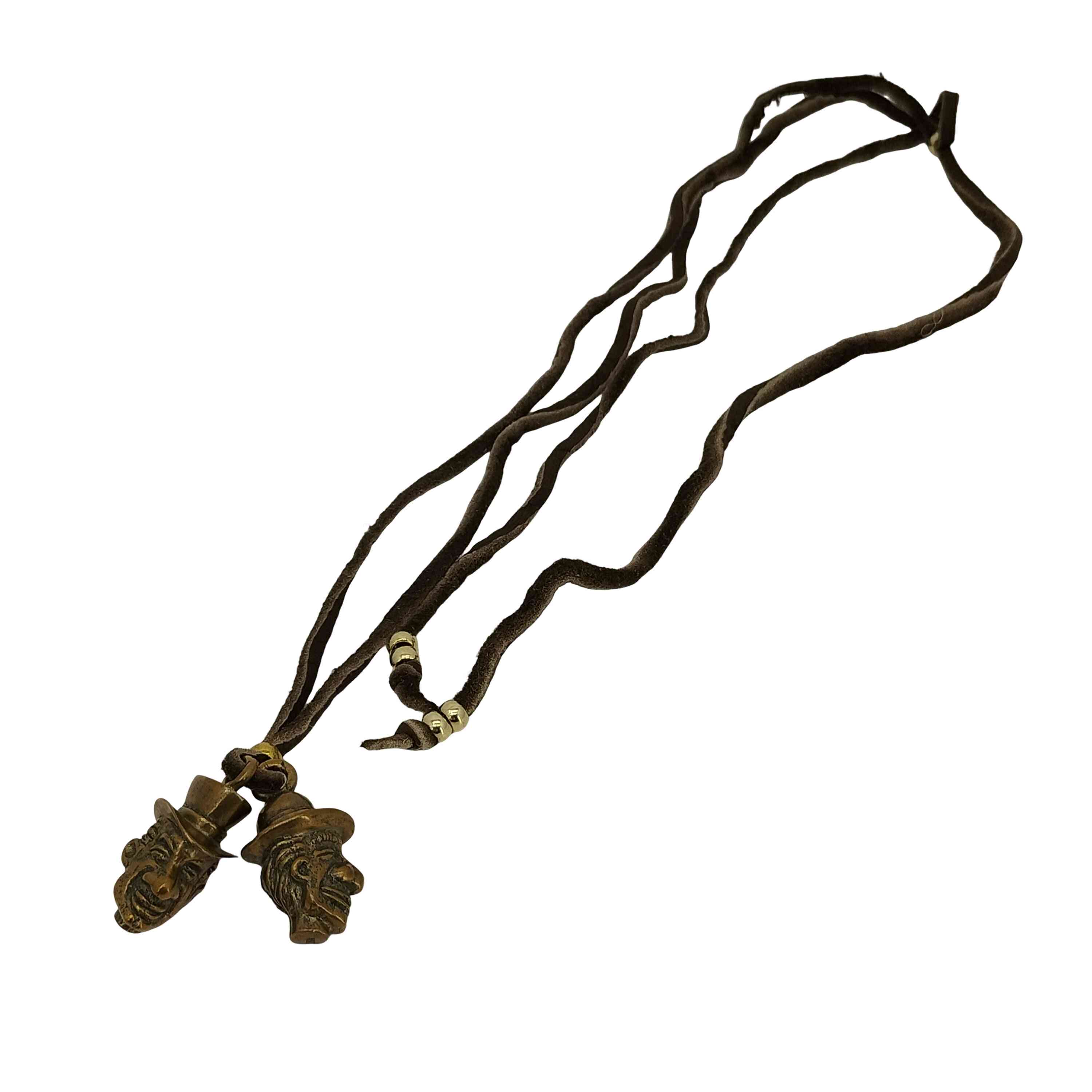 【中古】グラッドハンド GLADHAND Brothers Charm ブラザーズチャーム レザー ネックレス メンズ 表記無