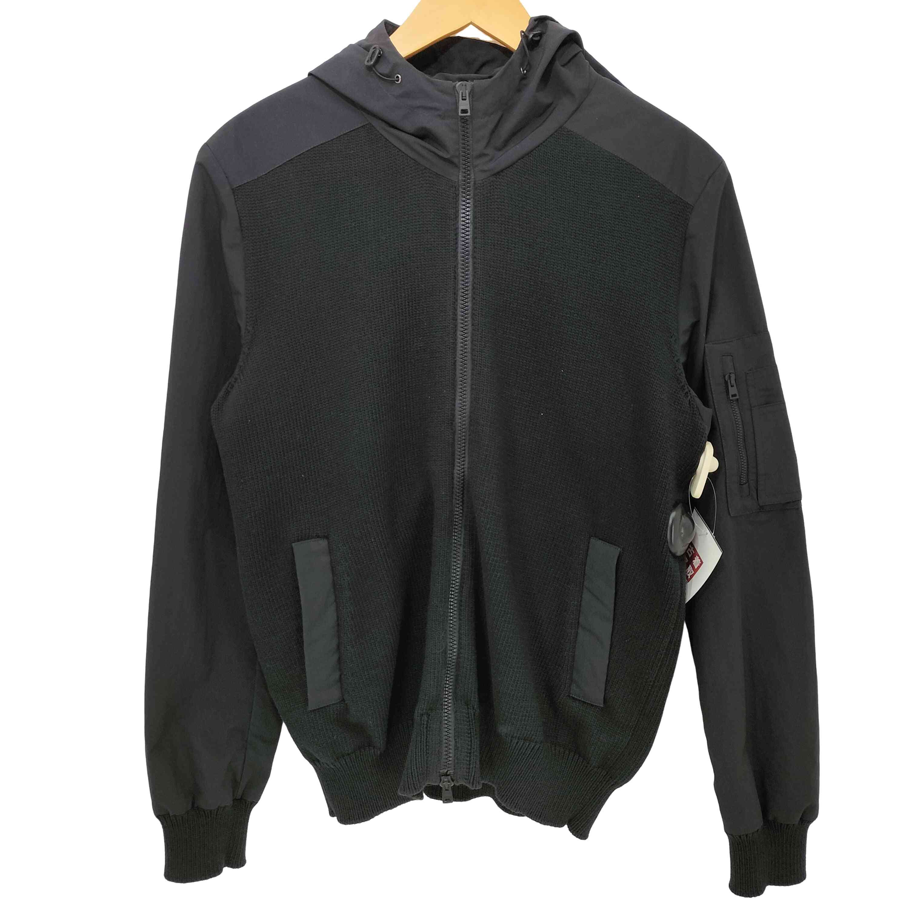 【中古】地獄ノ Herno ミドルゲージニット×ポリエステルハイブリッドジップフーディー メンズ  50
