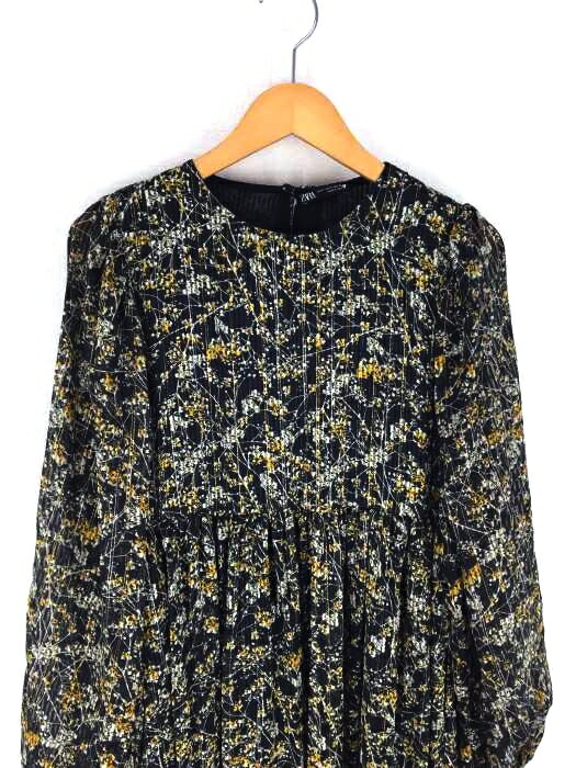 楽天市場 Zara ザラ ワンピース レディース 黒系 ゴールド系 Jpn S 日本サイズ S 相当 総柄ロングワンピース 中古 ブランド古着バズストアbazzstore 2309 Bazzstore ブランド古着バズストア