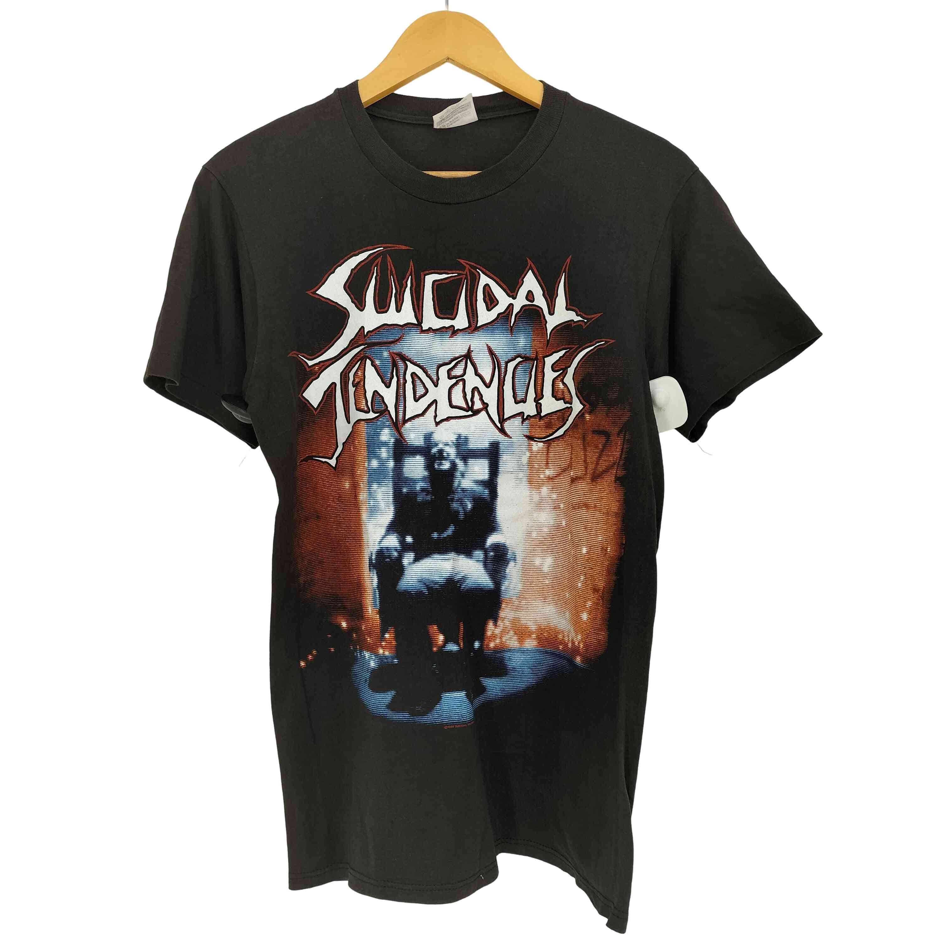 【中古】ユーズドフルギ USED古着 90s Hanesボディ USA製 一枚タグ シングルステッチ  TOURING ツアー バンド プリントTシャツ メンズ import：M