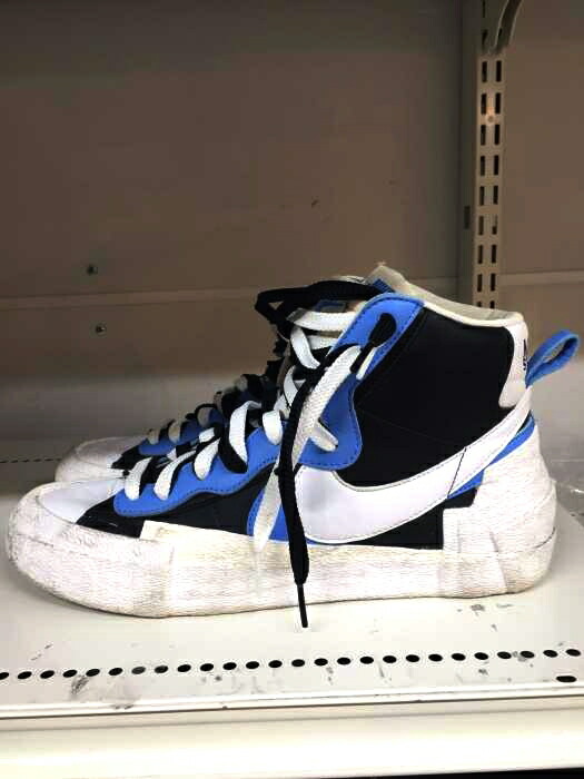 Nike ナイキ Sacai スニーカー メンズ 19年春夏新作 青系 白系 Jpn 28 日本サイズ 28cm 相当 Blazer Mid University Blue 中古 ブランド古着バズストアbazzstore Kuechen Ly