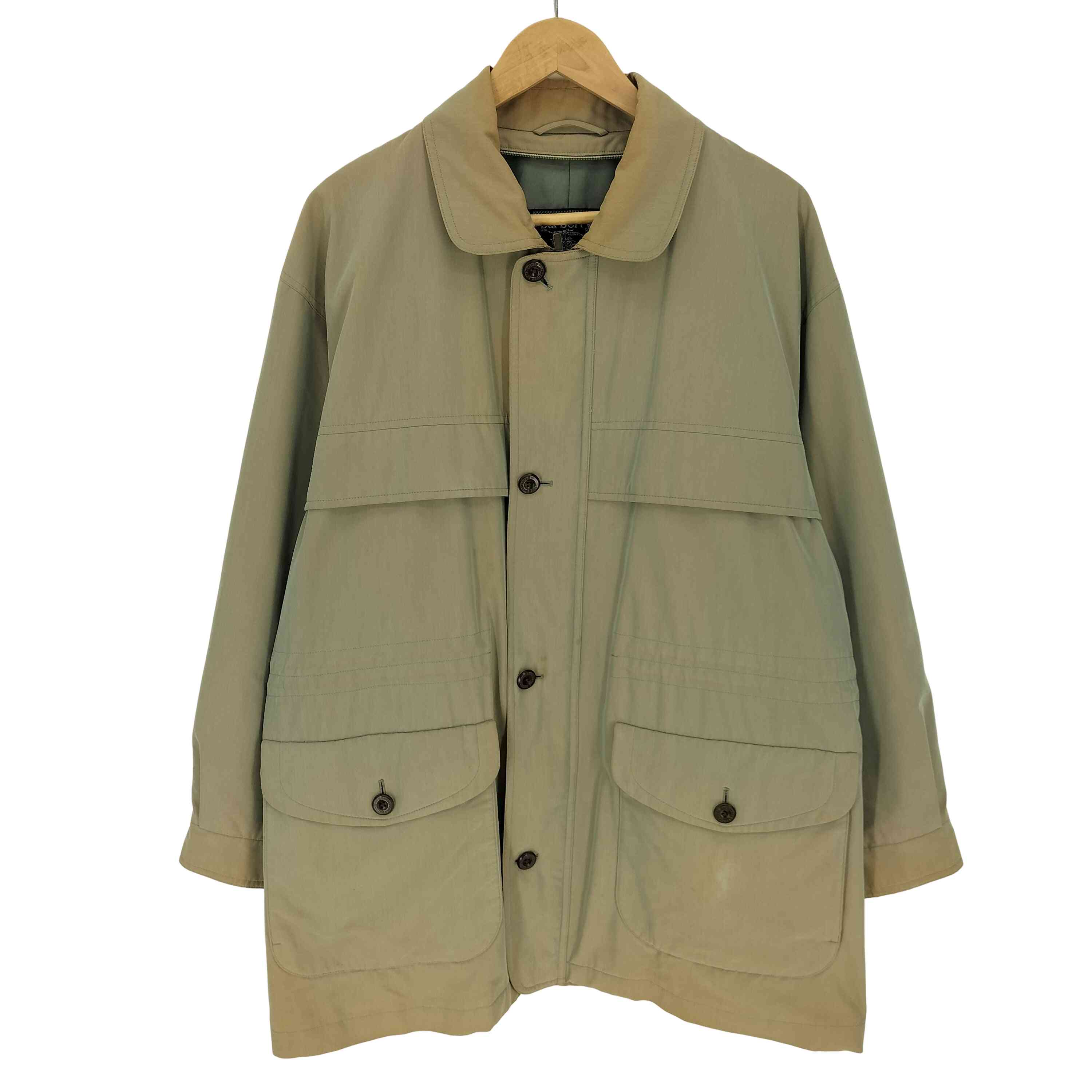 【中古】バーバリーズ BURBERRYS 80-90S 玉蟲 玉虫 ハンティング ハーフコート メンズ import：L