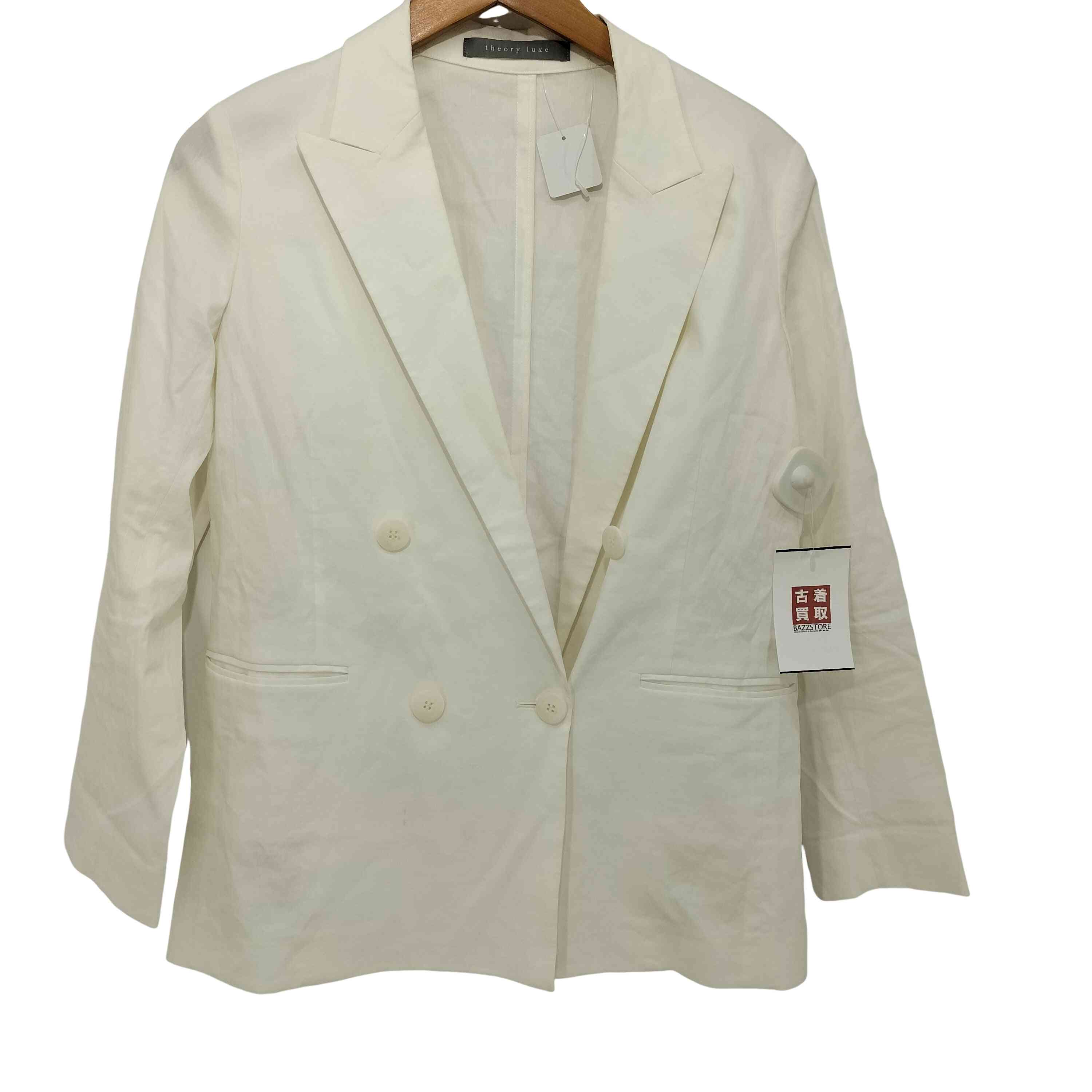 【中古】セオリーリュクス theory luxe DEBBY NL CRISP LINEN ダブルテーラードジャケット レディース DE：32