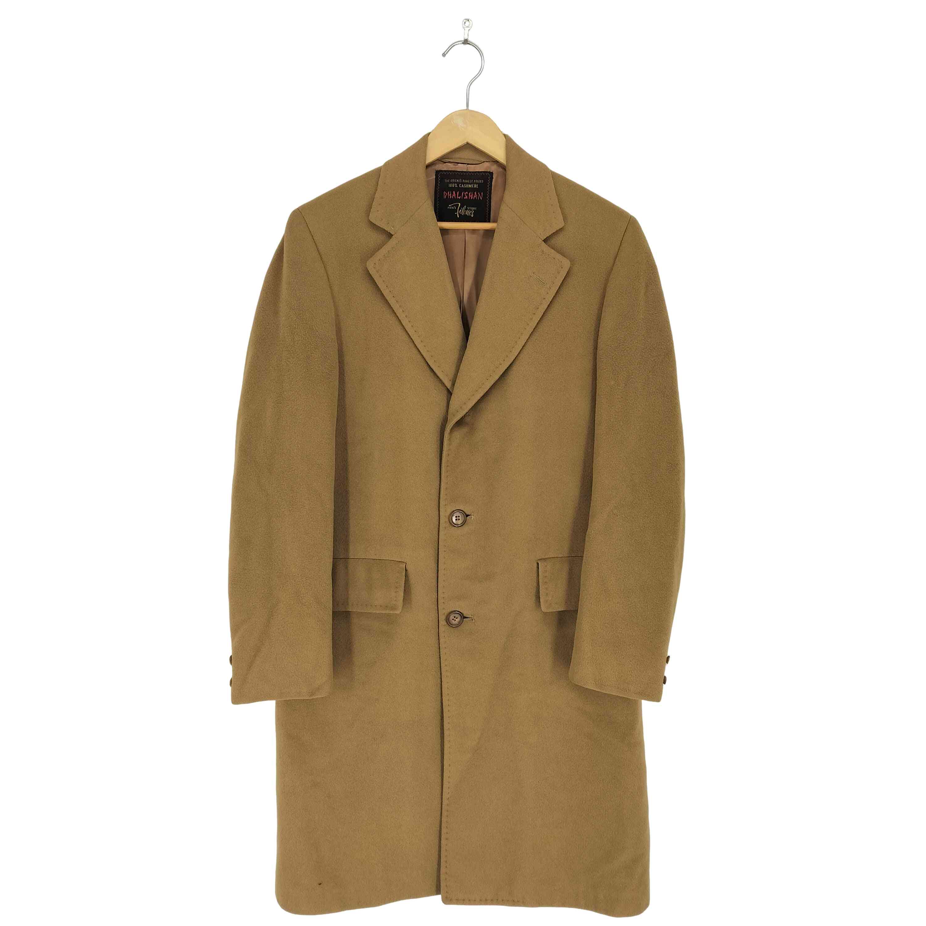 【中古】ユーズドフルギ USED古着 DHALISHAN cashmere カシミヤ100％ チェスターコート メンズ 表記無