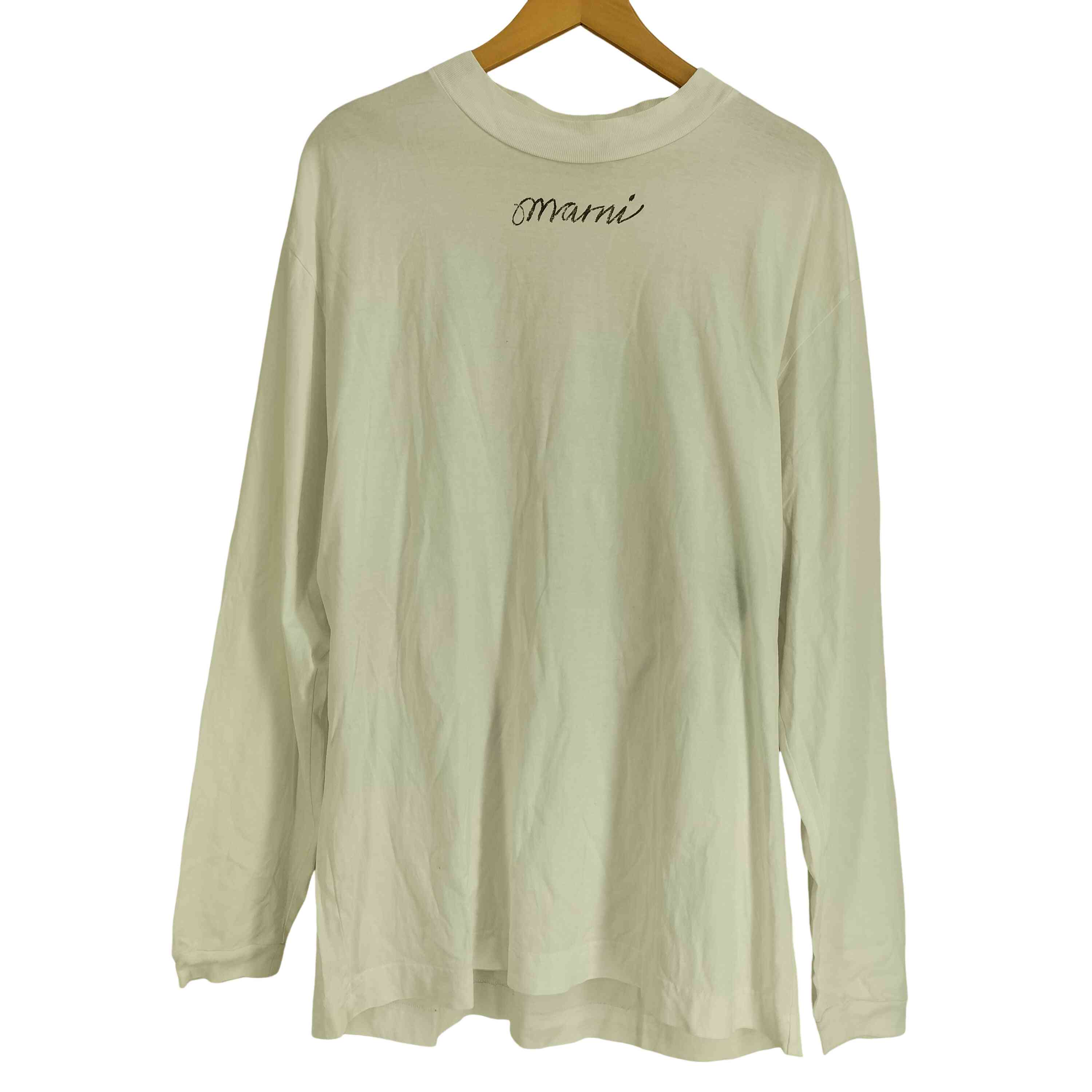 【中古】マルニ MARNI 24AW 両面プリント モックネック L/S Tシャツ メンズ EUR：46