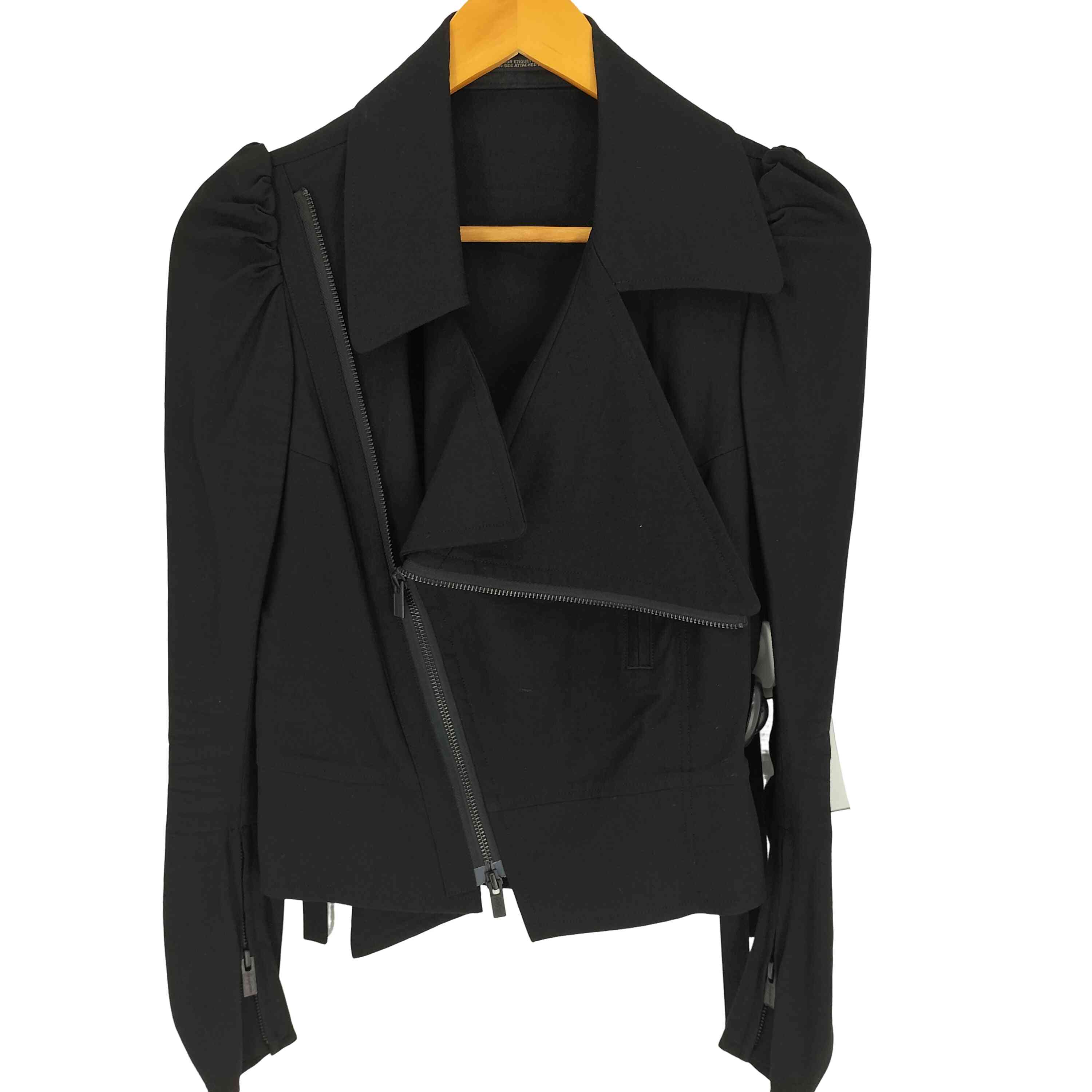 【中古】ヨウジヤマモト Yohji Yamamoto COLLECTIONS 25SS SEETING CLOTH BIG LAPEL BIKER JACKET セッティング クロス ビッグラペル バイカー ジャケット レディース JPN：1