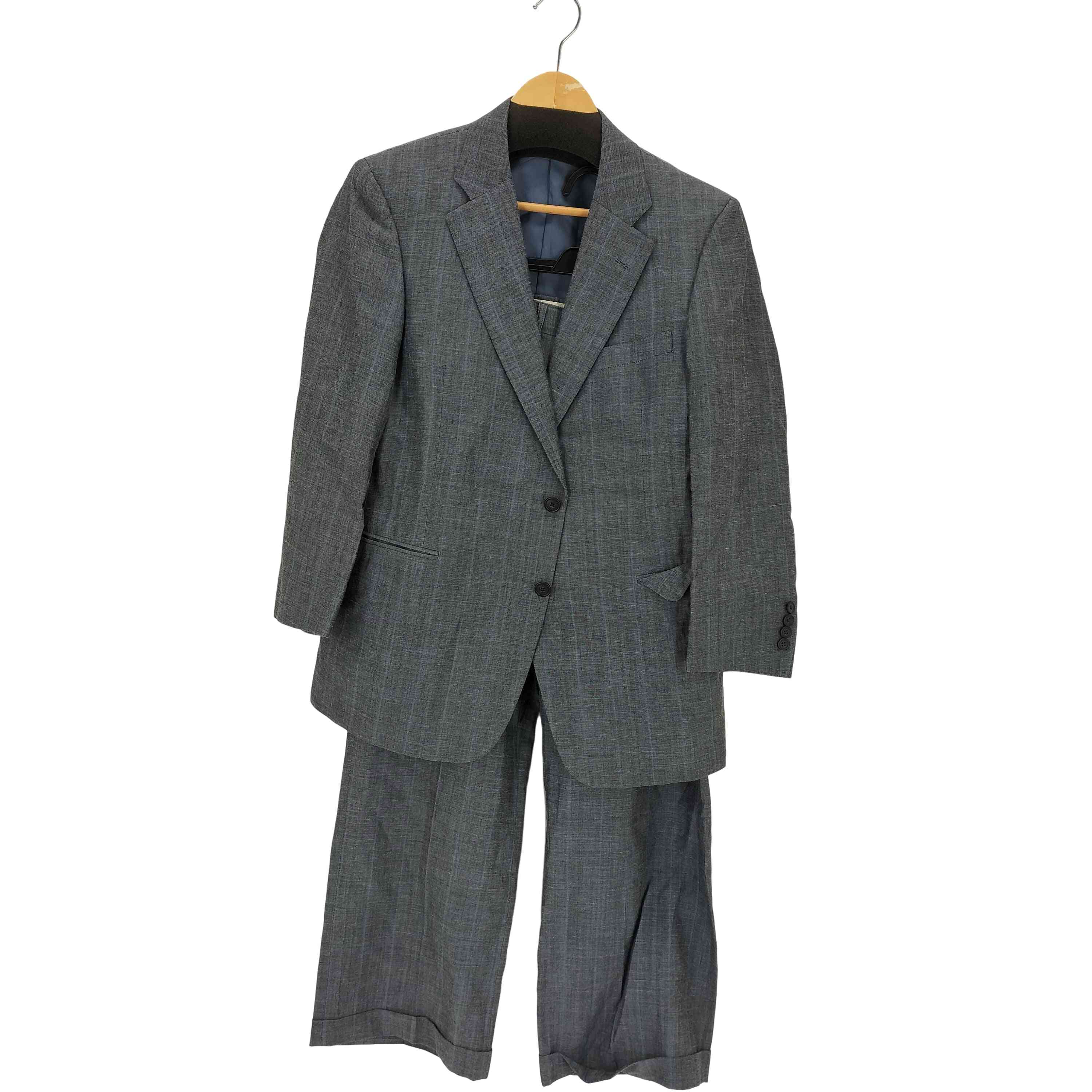 【中古】バーバリーズ BURBERRYS リネン混 背抜き ストライプ2Bテーラードジャケット スラックス セットアップ メンズ 表記無