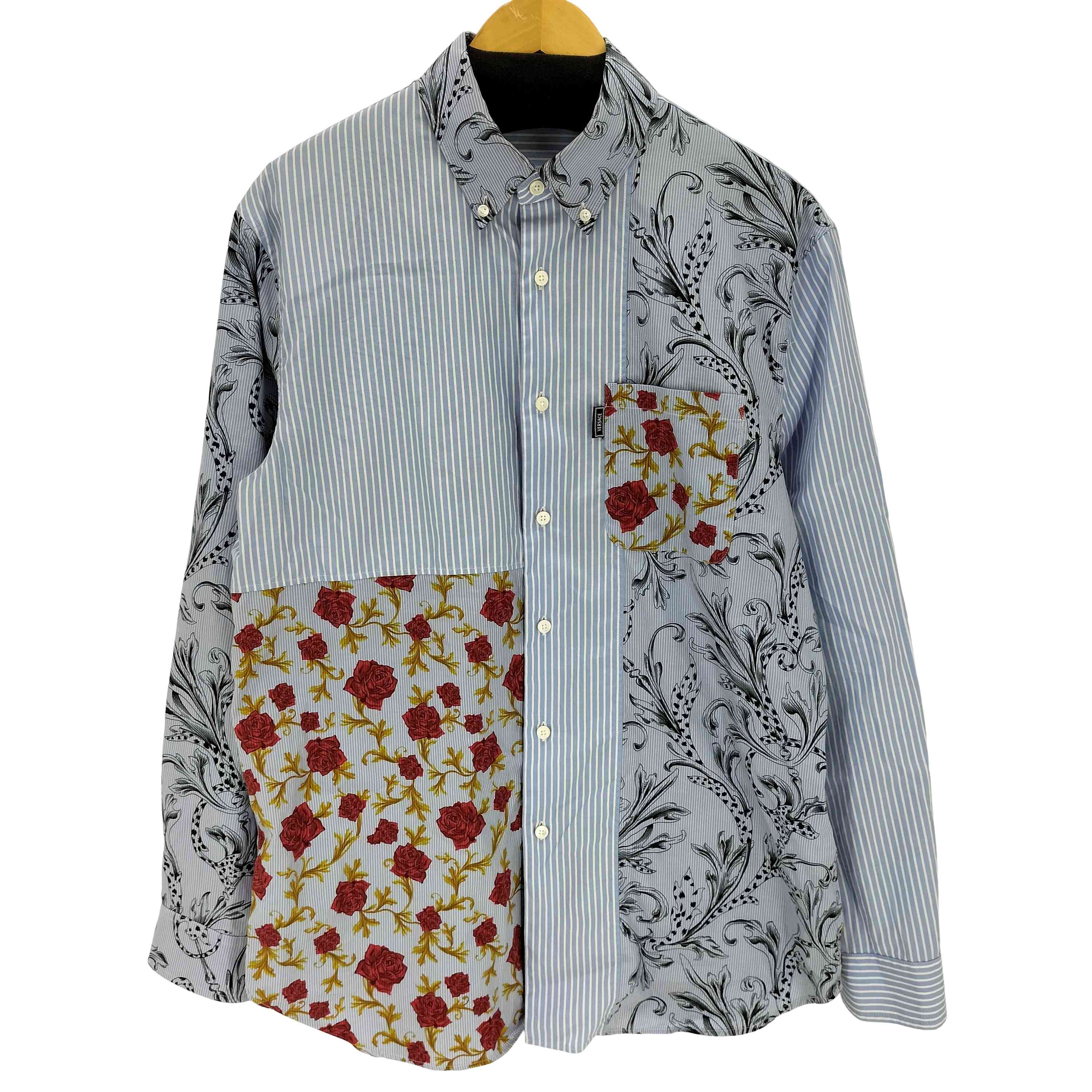 VERSACE ヴェルサーチ 総柄 ポロシャツ イタリア製 美品 XL ヴェルサーチェ VERSACE A84838 ポロシャツ - メルカリ