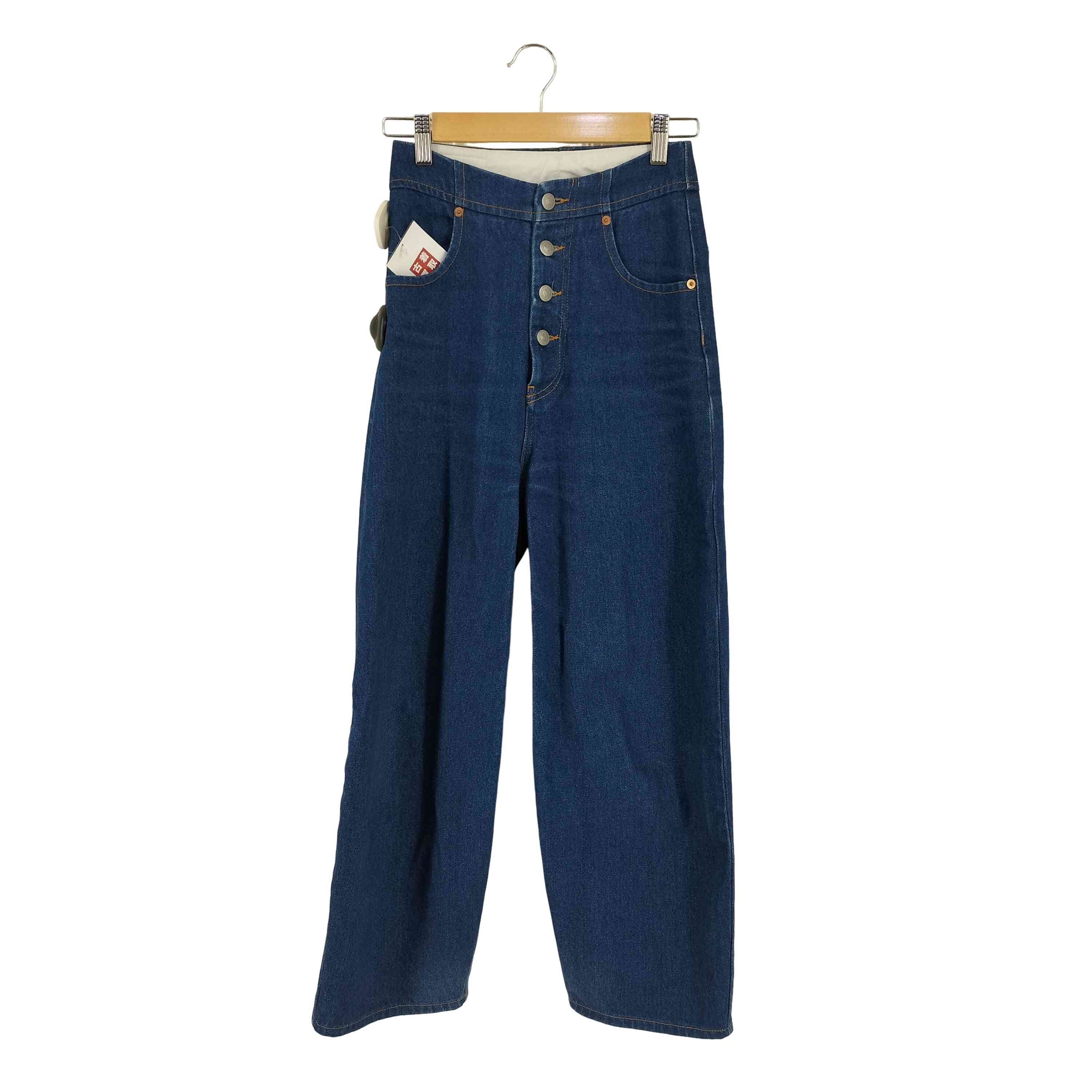 【中古】エムエムシックスメゾンマルジェラ MM6 Maison Margiela 22AW ボタンフライ キャロットジーンズ レディース 36