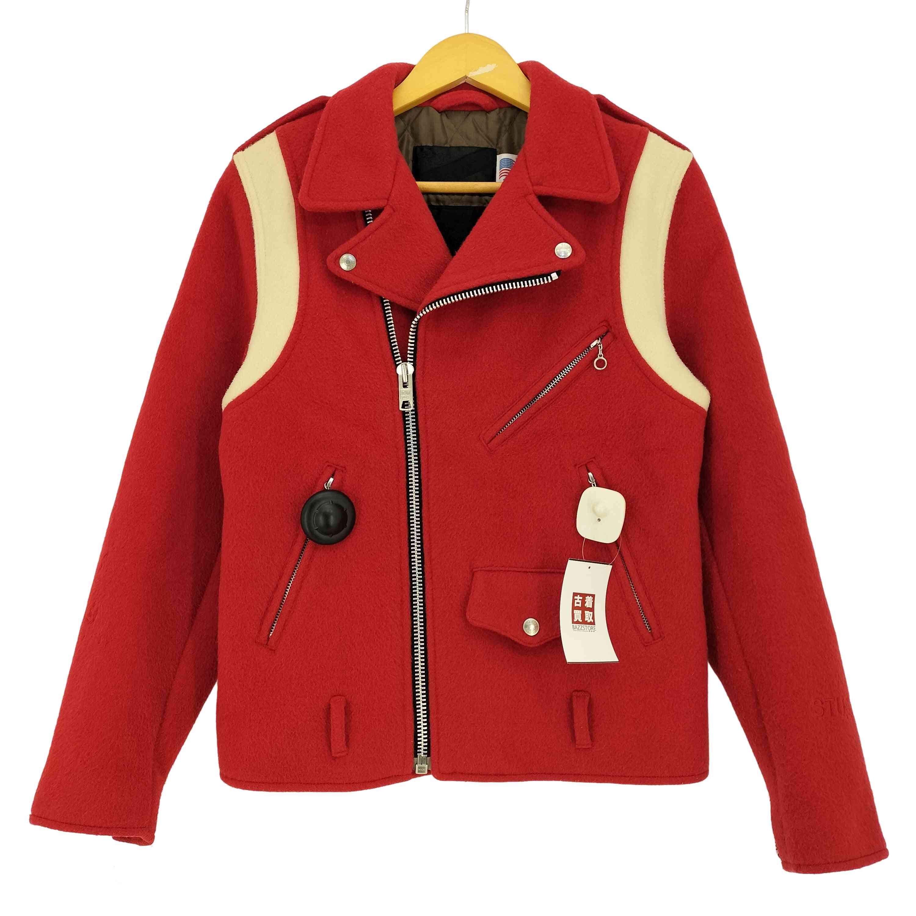 ステューシー×ショット　コラボ　ウールジャケット　42 メンズXLサイズ ステューシー×ショット コラボ ウールジャケット 42 メンズXLサイズ