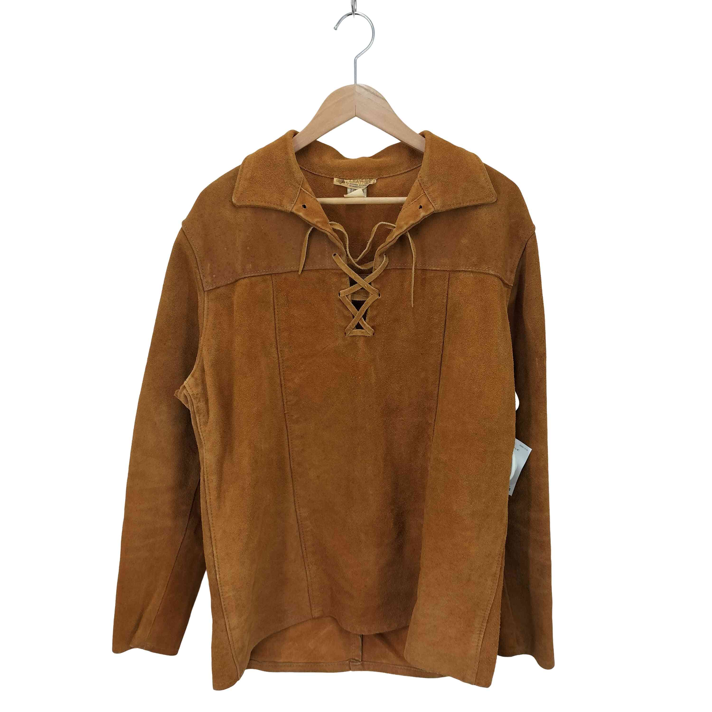 【中古】ユーズドフルギ USED古着 70s berman buckskin レザー プルオーバー メンズ JPN:L
