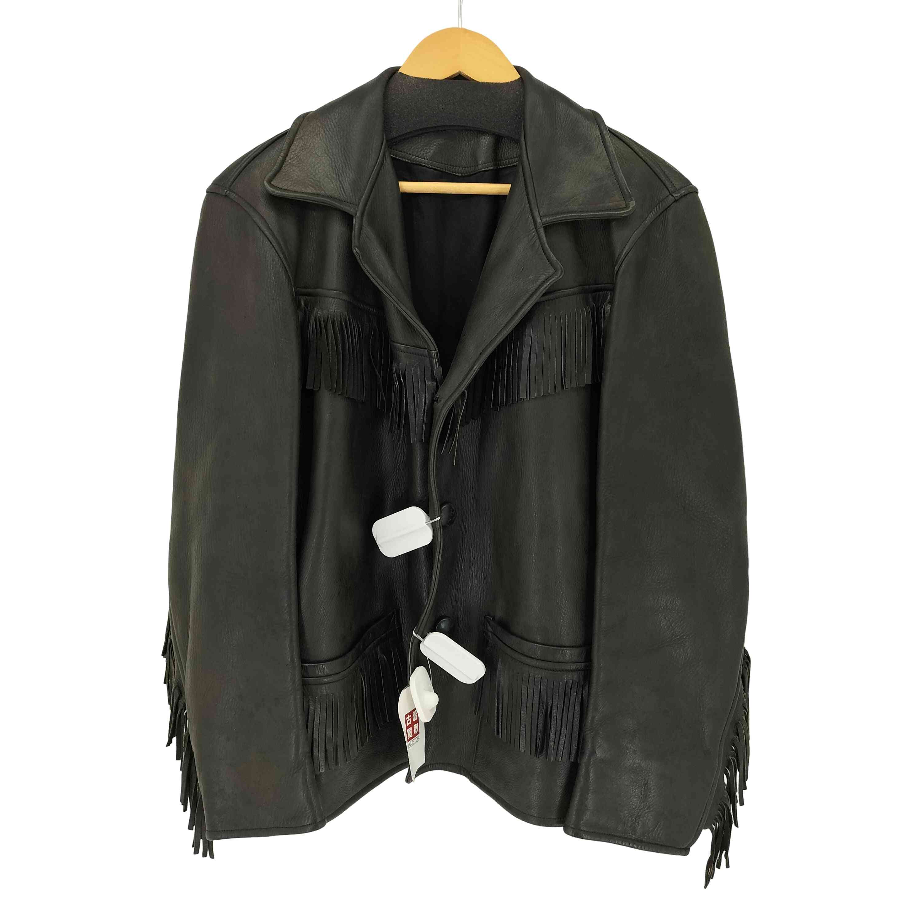 80s Vintageフリンジ　レザーライダース ロンジャン VINTAGE FRINGE LEATHER JACKET（ヴィンテージ フリンジ レザー