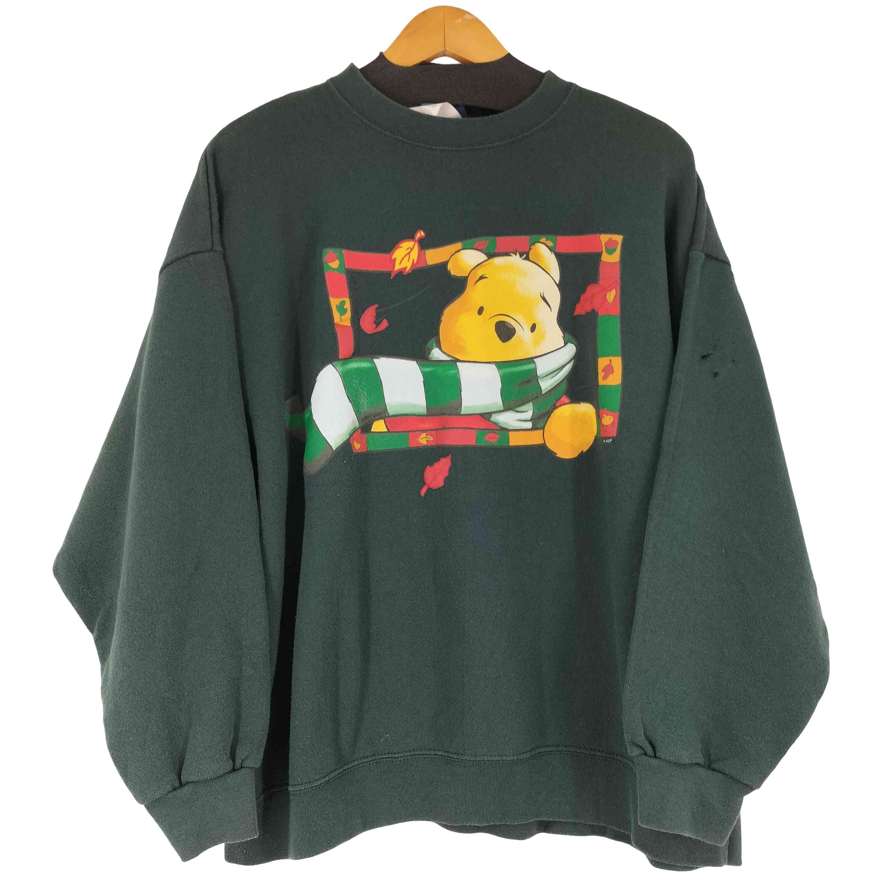 【中古】ユーズドフルギ USED古着 90S フロントキャラクタープリントクルーネックスウェット メンズ import：L