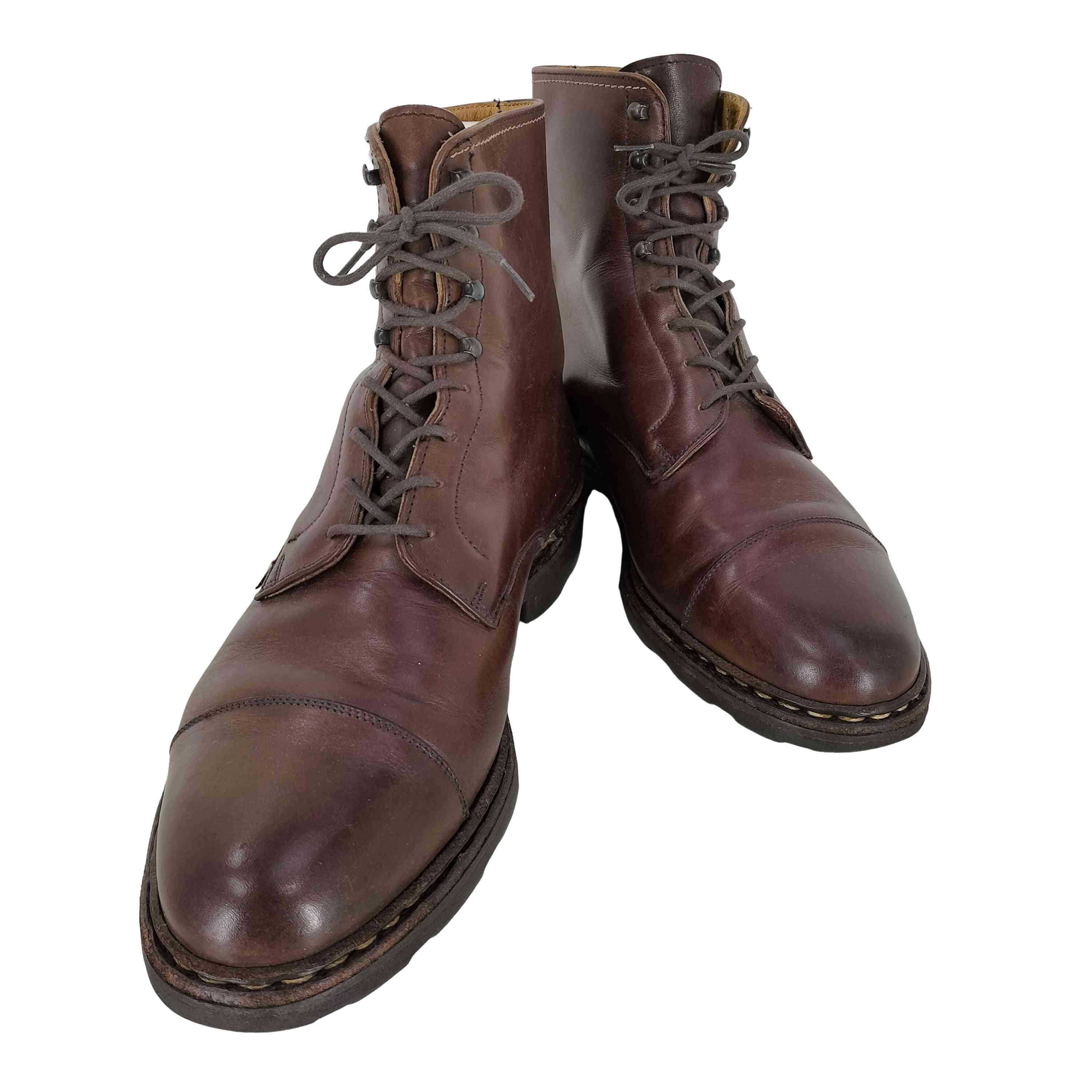 【中古】パラブーツ Paraboot 90S フランス製 デカタグ NEUILLY ヌイイ リスレザー キャップトゥ レースアップブーツ メンズ UK：8.5