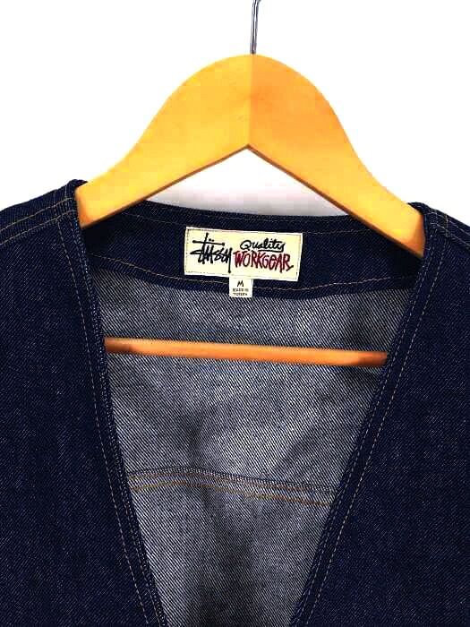 Stussy ステューシー Denim Work Vest Indigo デニムベスト メンズ トップス ベスト ジレ メンズ Import M 中古 ブランド古着バズストア Csg Com Py