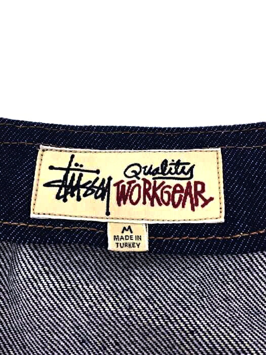 Stussy ステューシー Denim Work Vest Indigo デニムベスト メンズ トップス ベスト ジレ メンズ Import M 中古 ブランド古着バズストア Csg Com Py