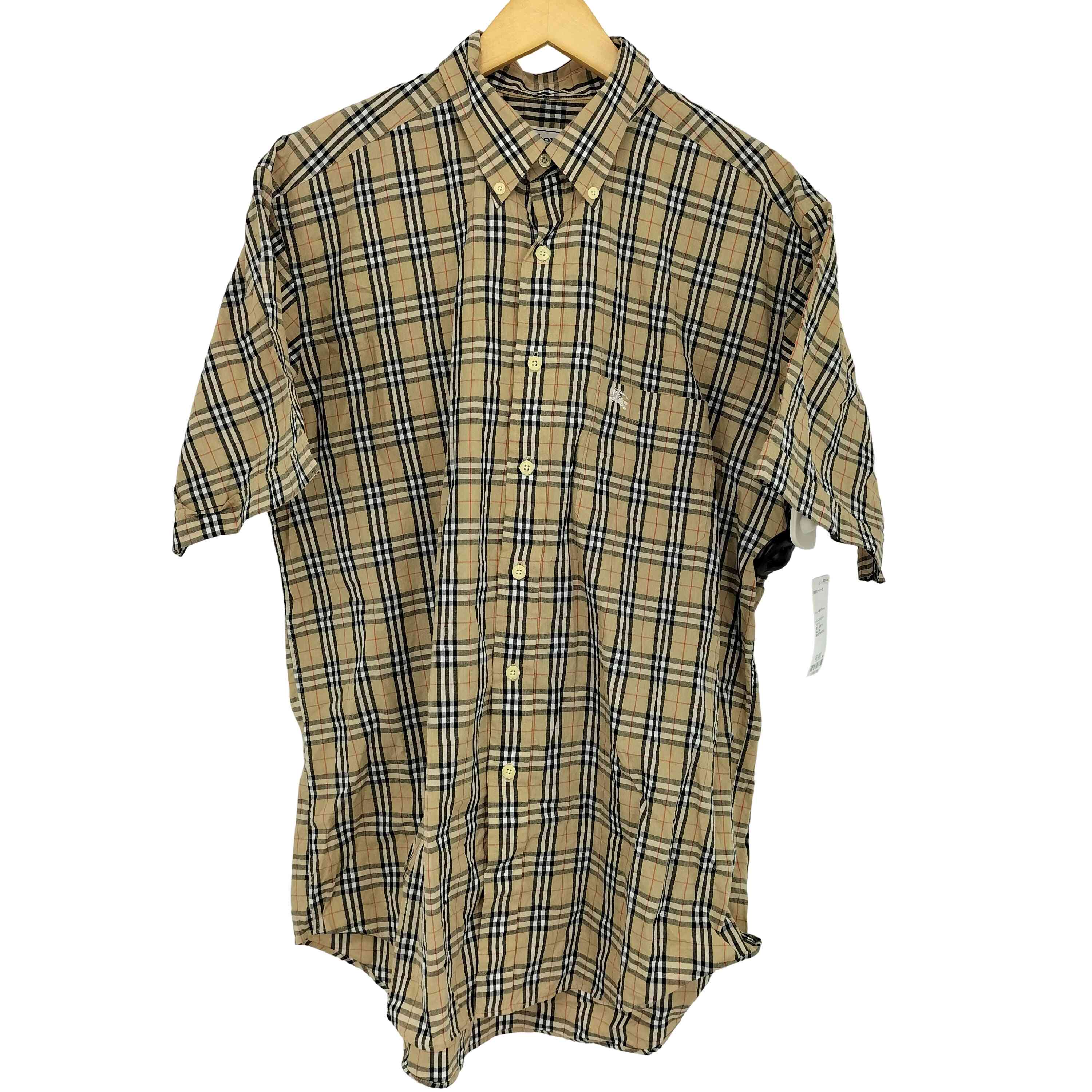 Burberry メンズ 半袖シャツ　M ストック　ヴィンテージ p14040006-a.jpg