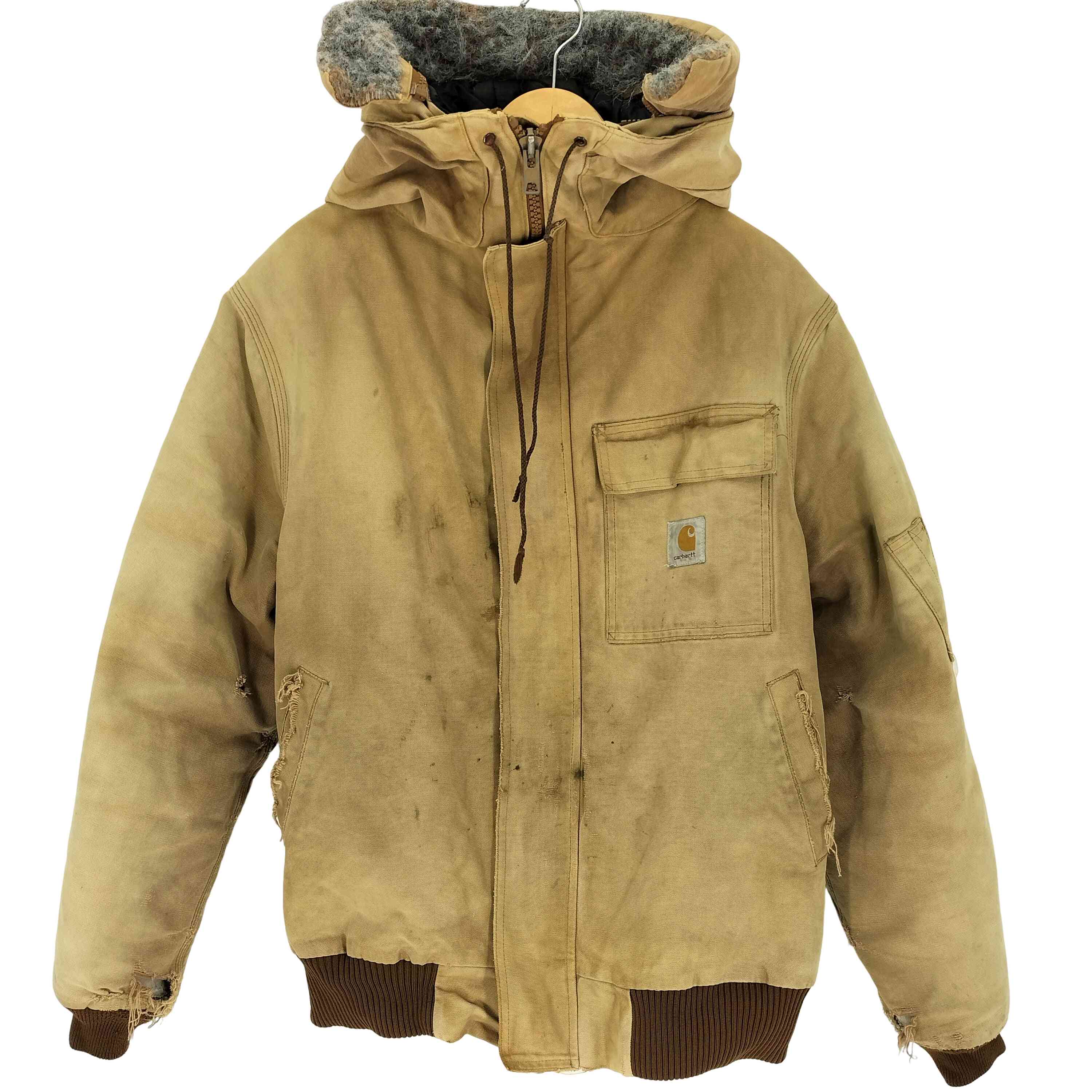 【中古】鉄道車両ハート型 Carhartt SIBERIAN PAKA シベリアンパーカー シンサレート 家鴨地 細工物 上衣上衣 メンズ 書きあらわす無
