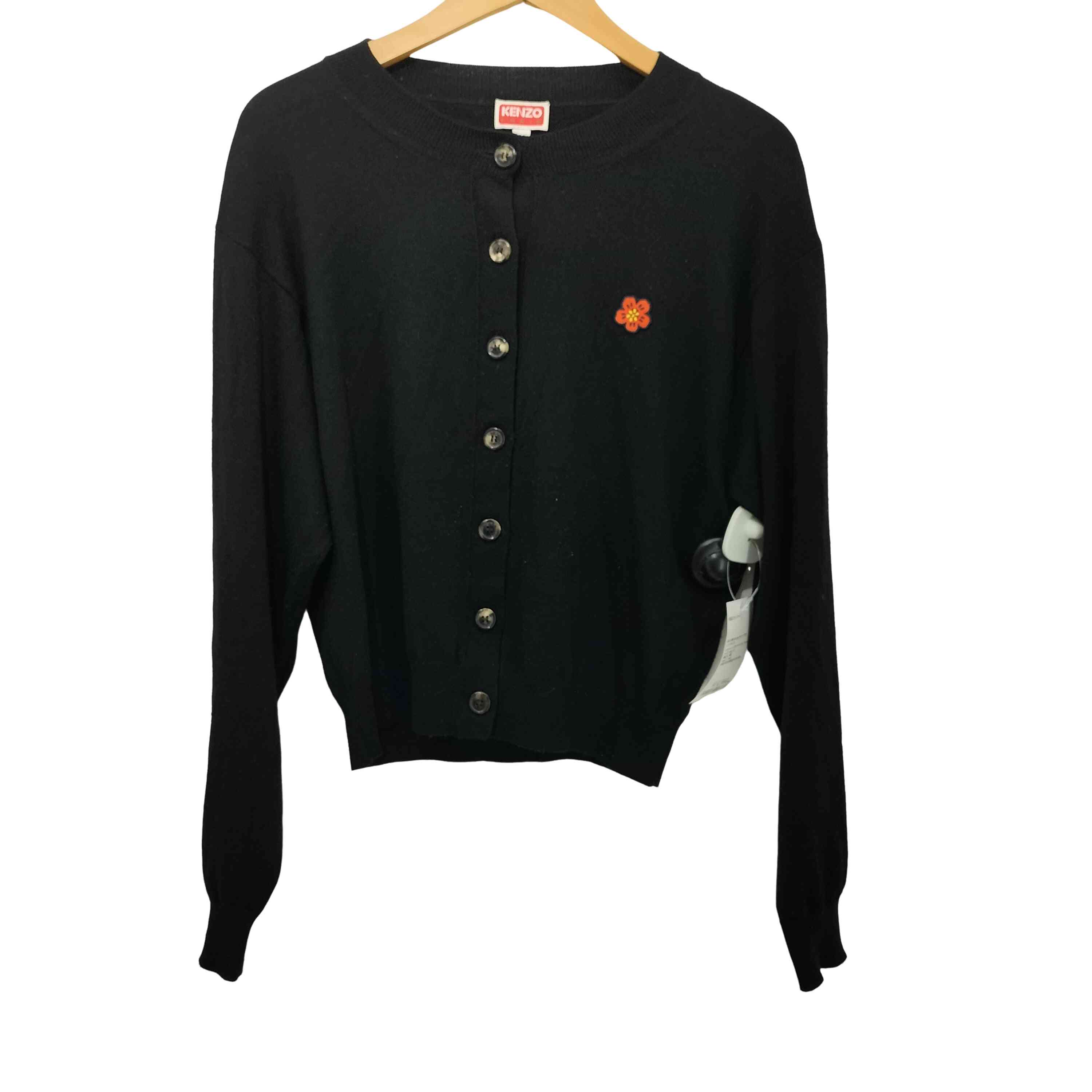 【中古】ケンゾー KENZO BOKE FLOWER Cardigan ボーク・フラワー カーディガン レディース import：M ｜BAZZSTORE ブランド古着バズストア